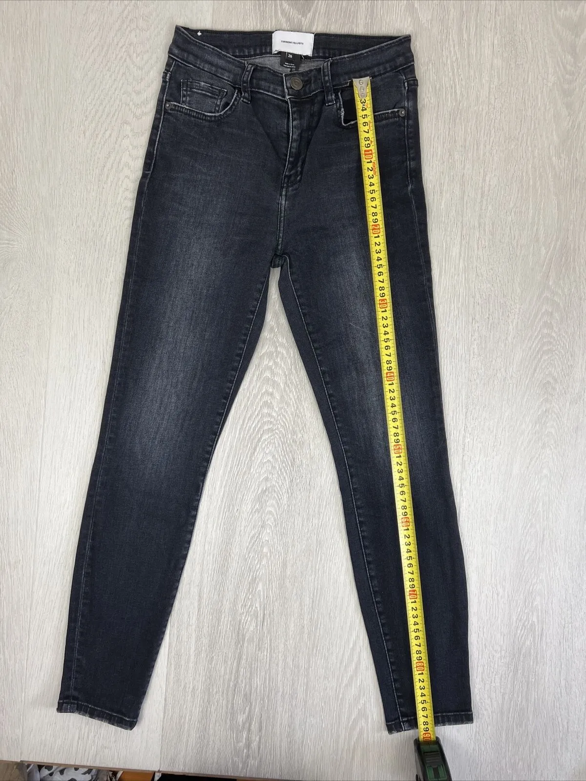 Current Elliot Womens Black Skinny Jeans Size 26