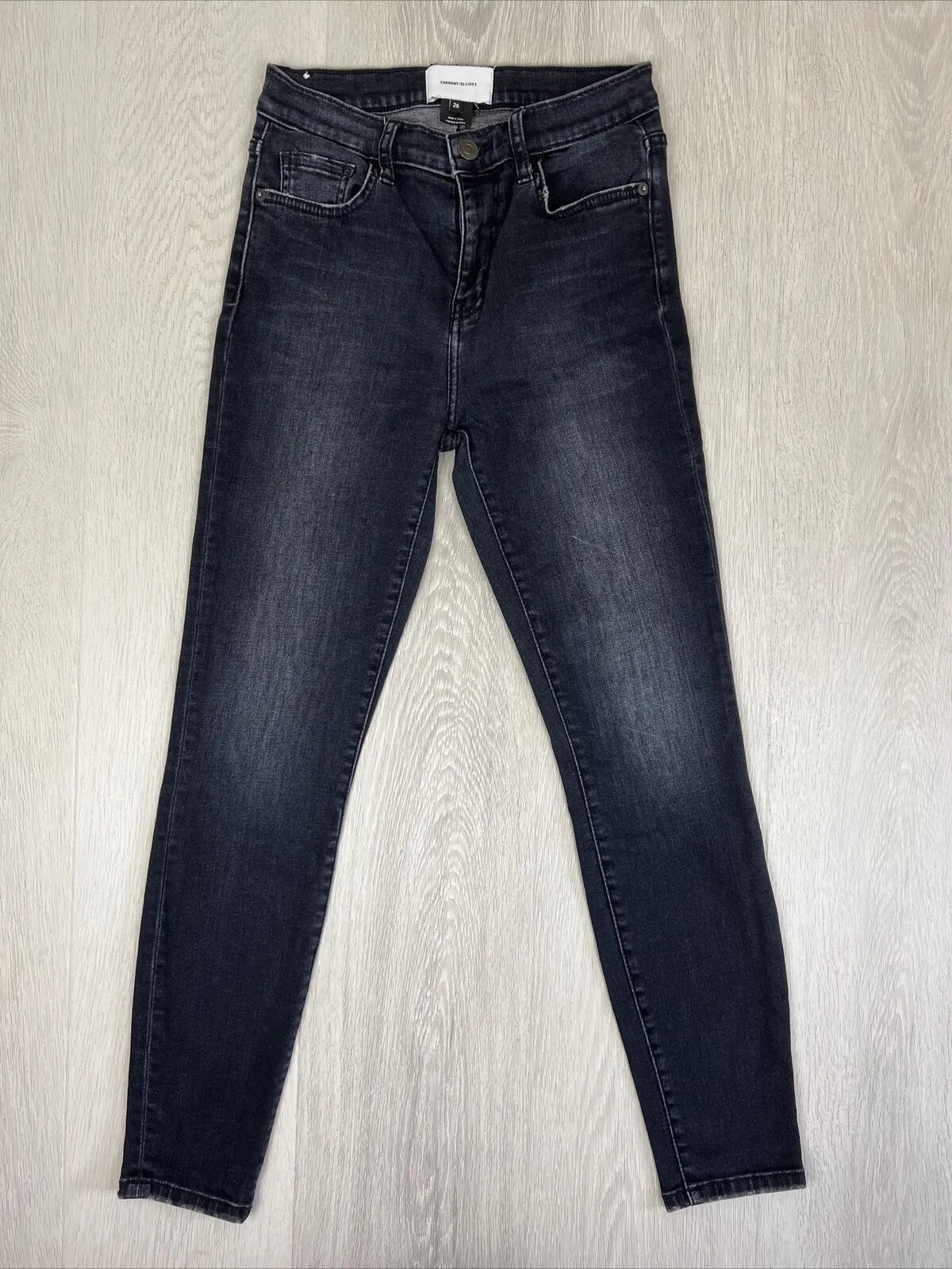 Current Elliot Womens Black Skinny Jeans Size 26