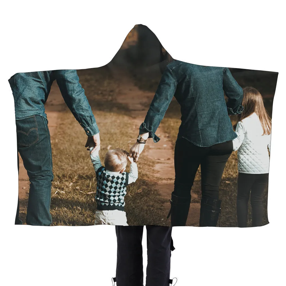 Custom Hooded Fleece Throw Blankets Personalized Blankets