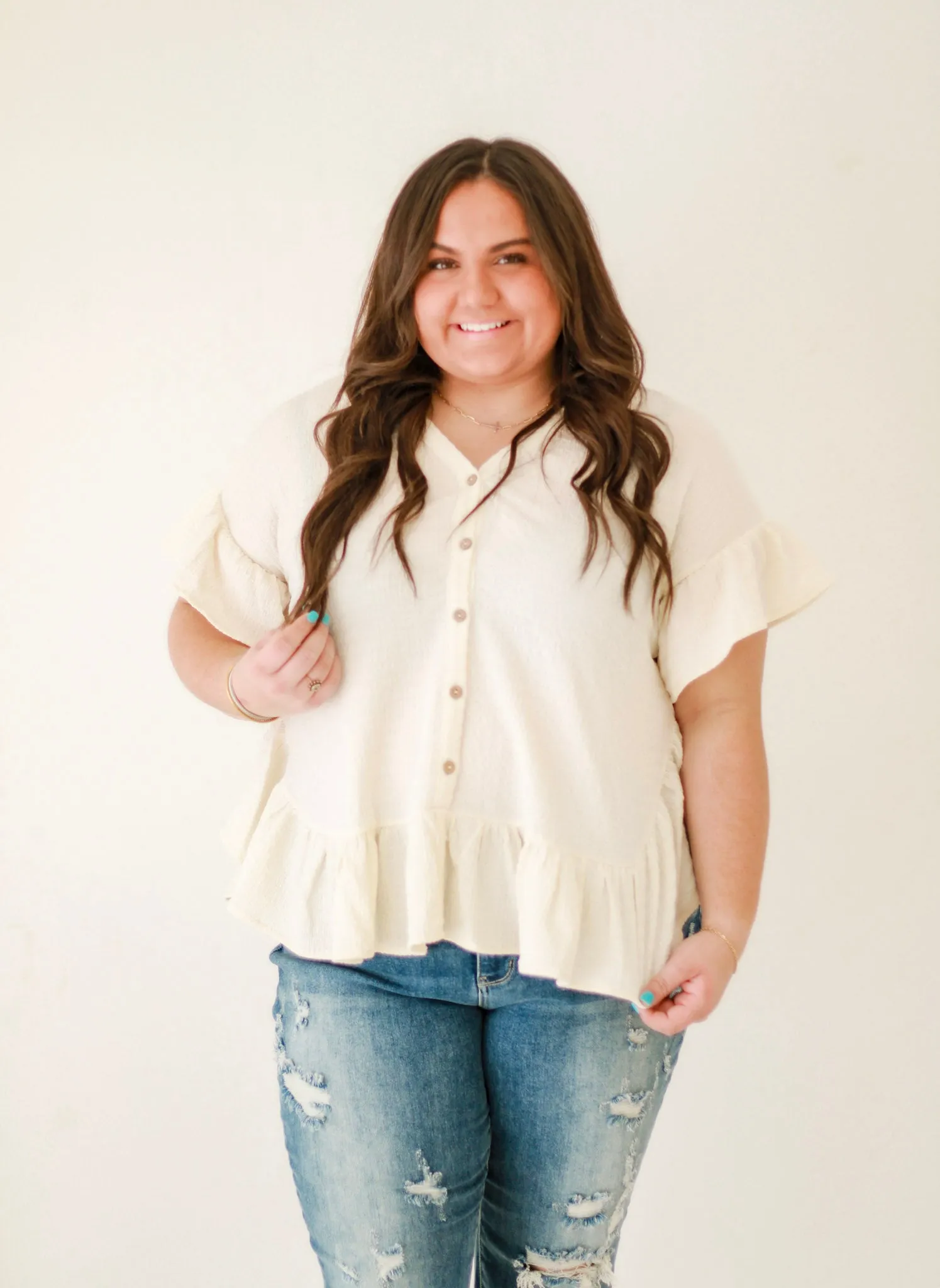 Cute as a Button Top