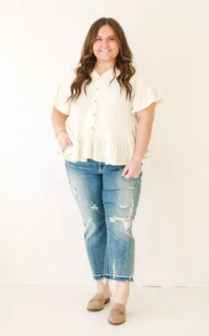 Cute as a Button Top