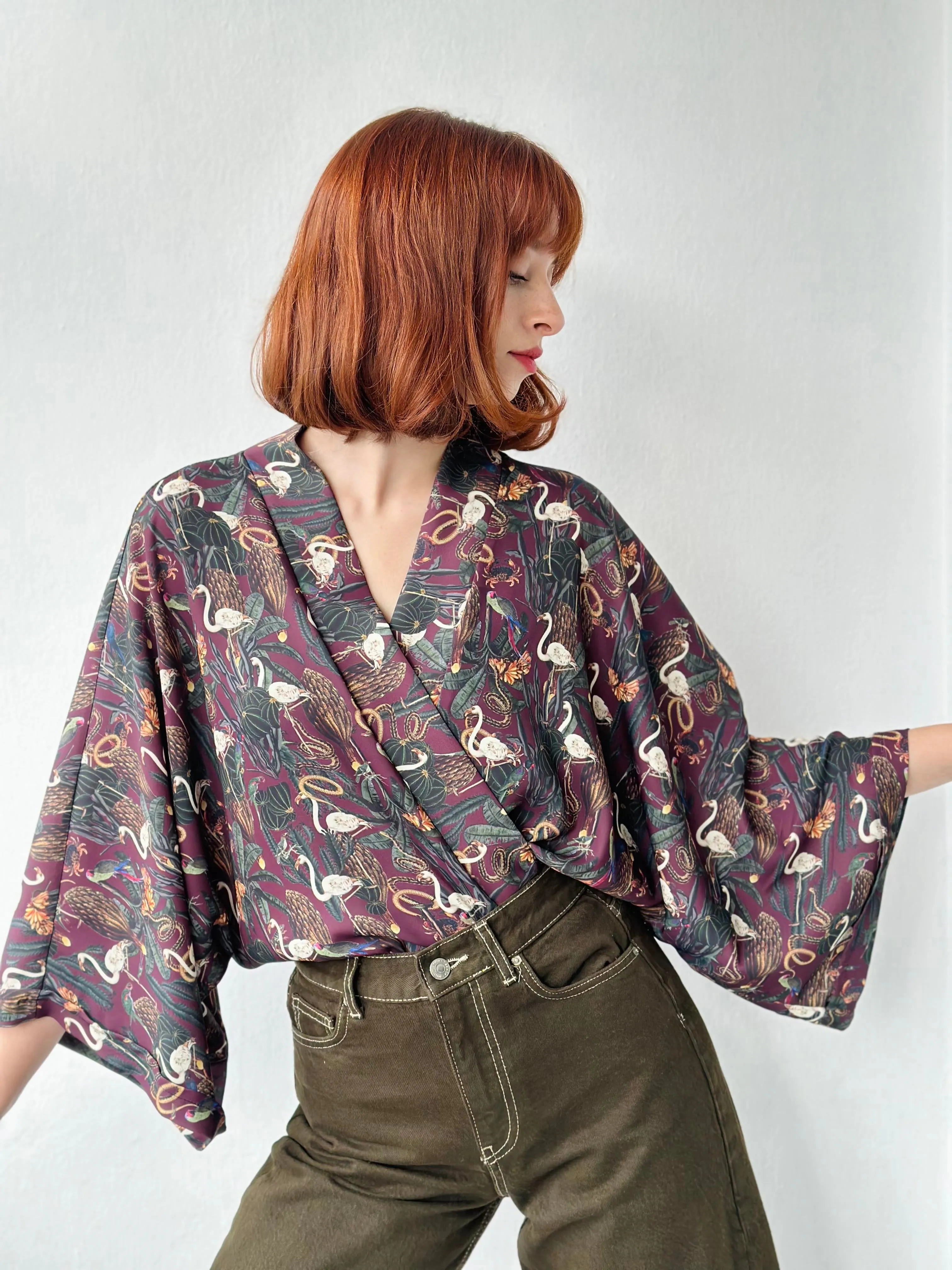 Dance of Purple Bat Model Mini Kimono