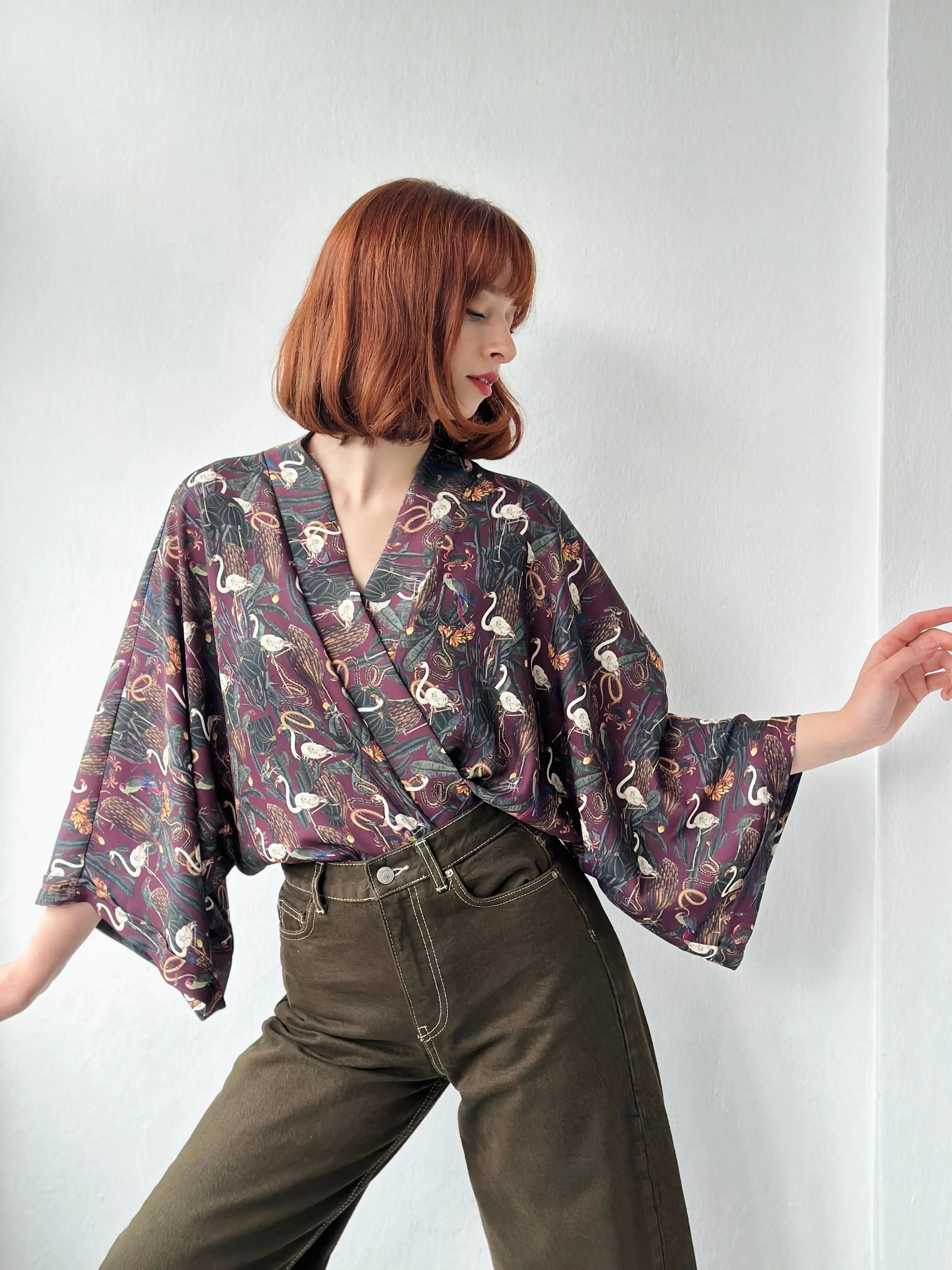 Dance of Purple Bat Model Mini Kimono