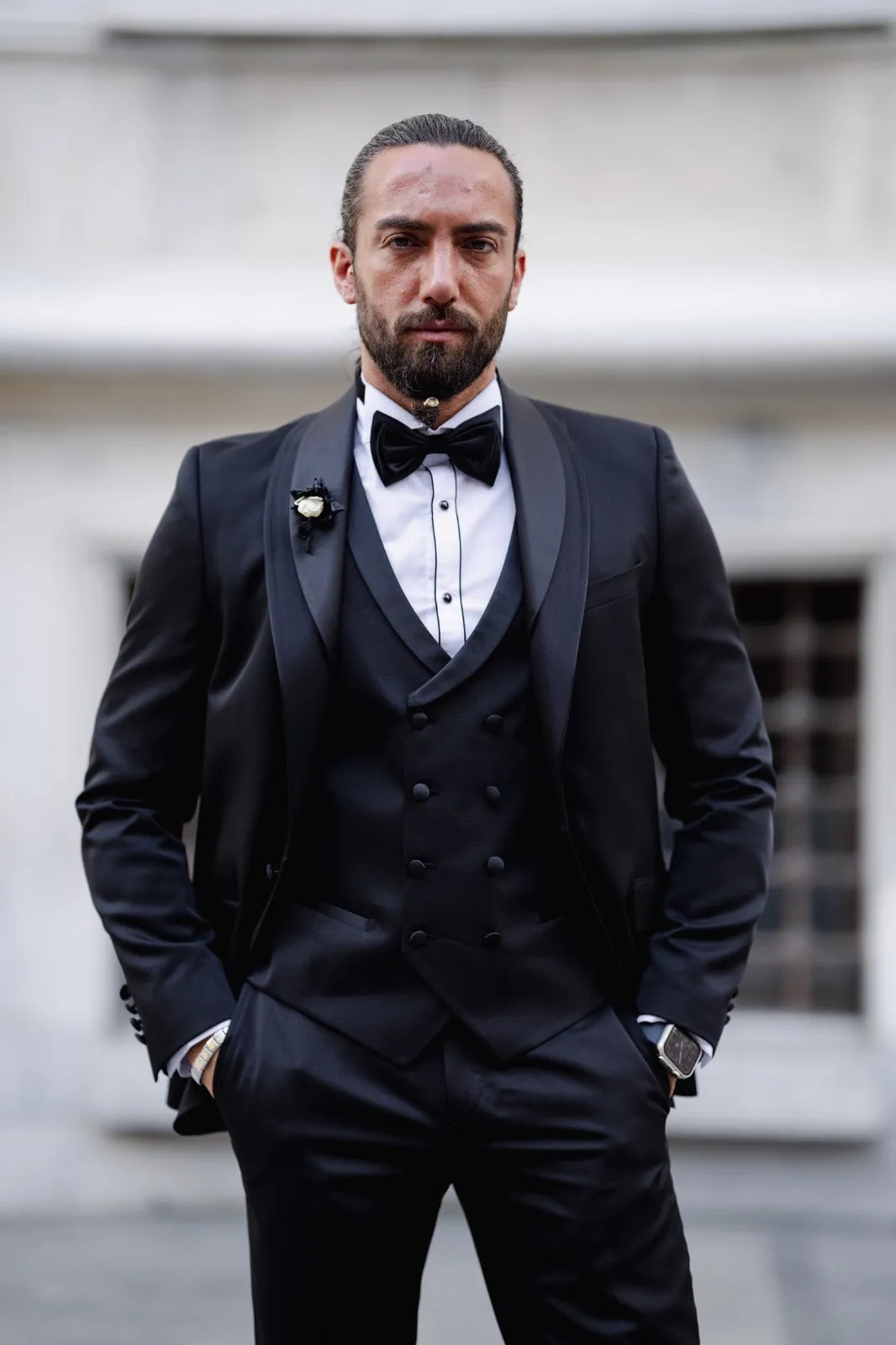Daniel Black Slim Fit Shawl Lapel Tuxedo - Timeless Elegance for Men