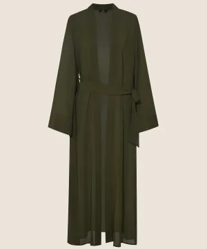 Dark Olive Bell Sleeve Kimono