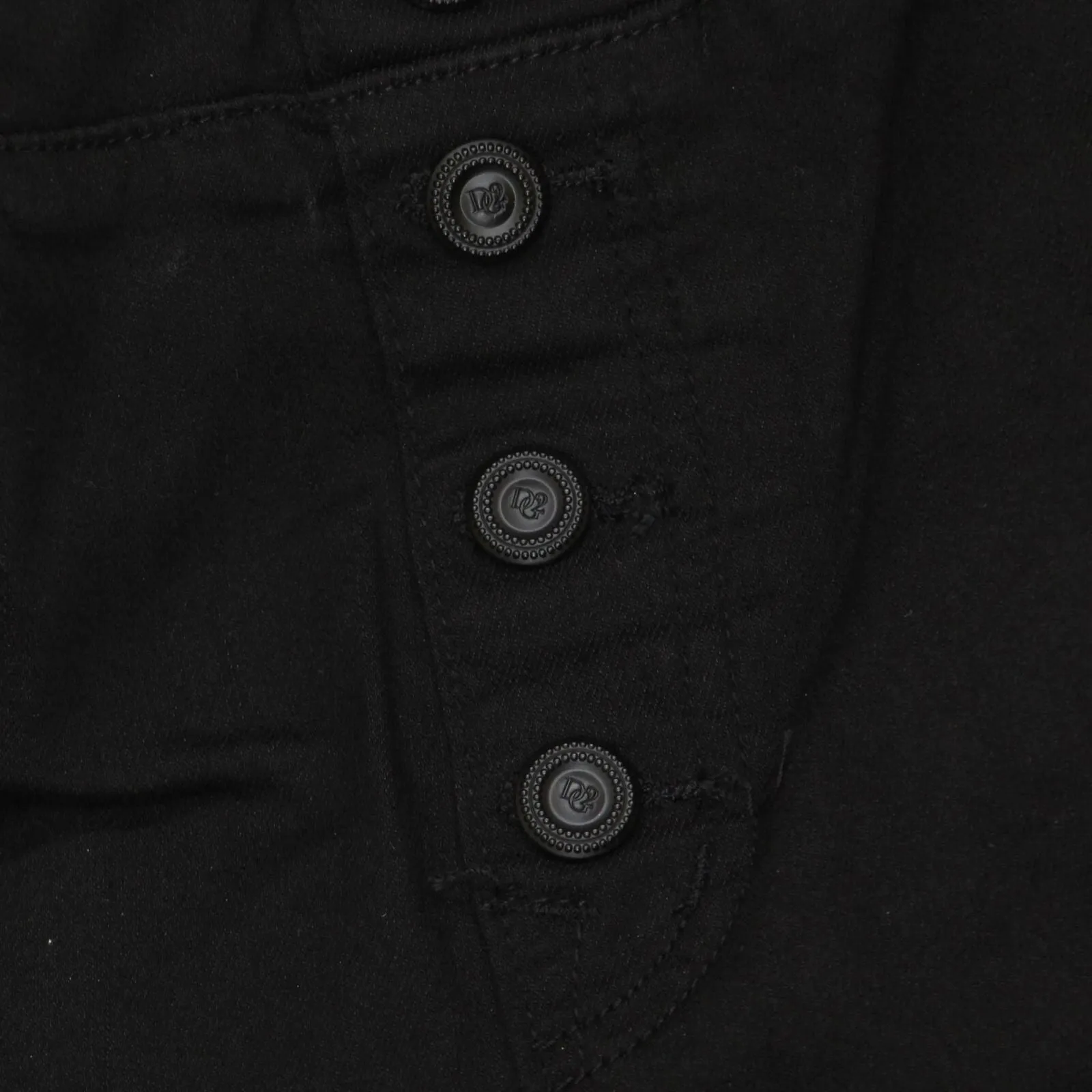 DG2 Womens Faux Button Pullon Denim Stretch Jeggings Jeans Black 1X