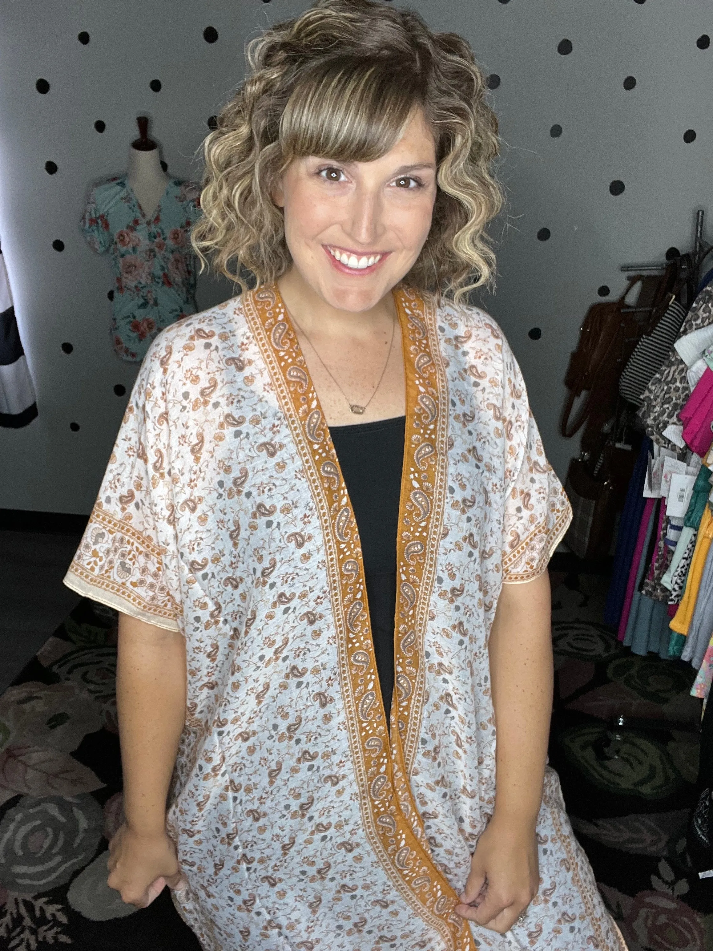 Ditsy Floral Paisley Kimono
