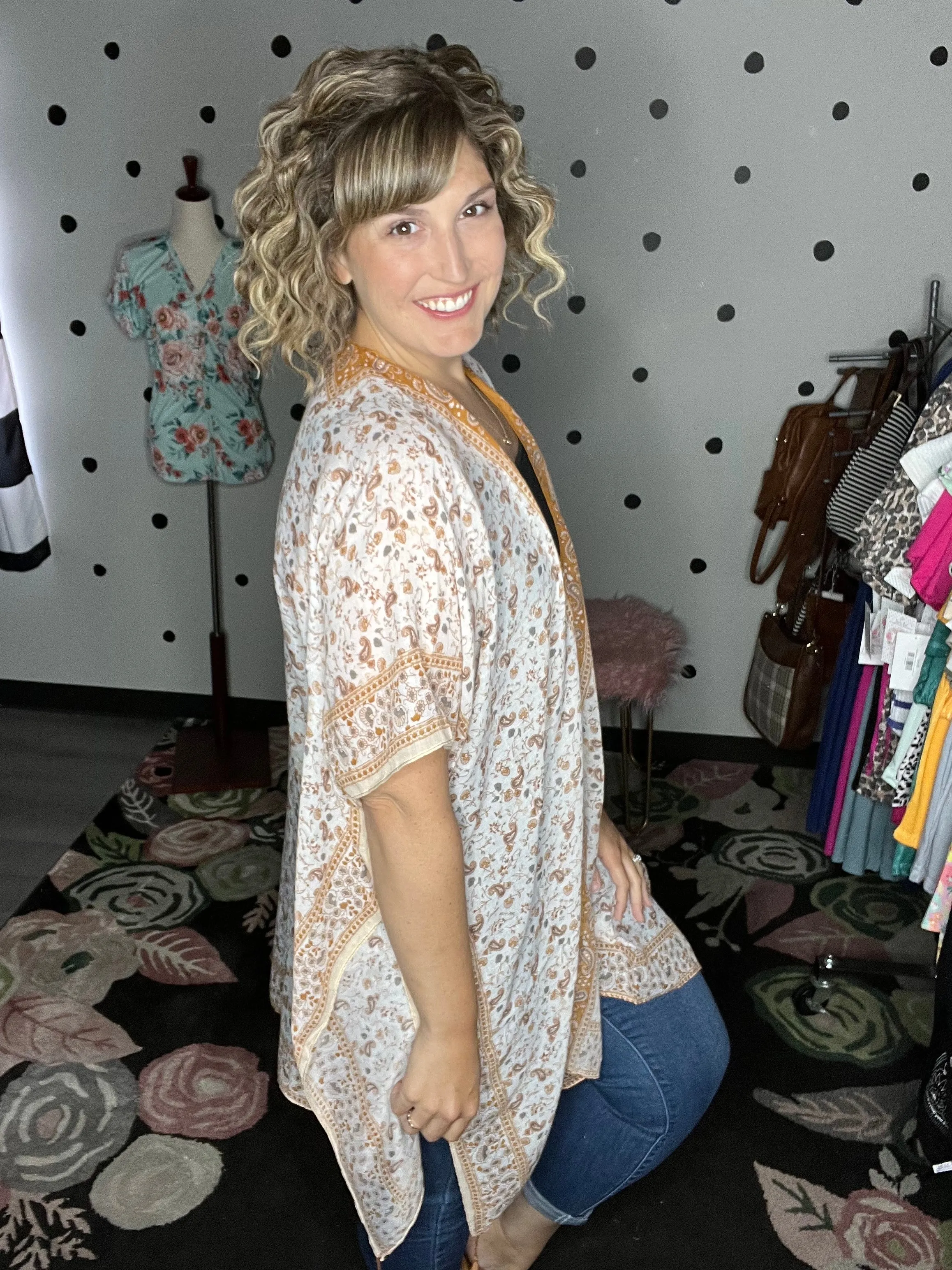 Ditsy Floral Paisley Kimono
