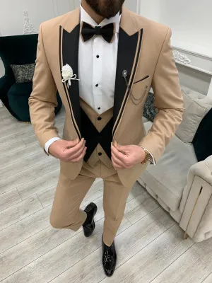 Eden Gold Slim Fit Peak Lapel Tuxedo for Modern Gentlemen