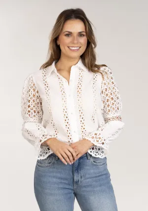 Embroidered Shirt - White