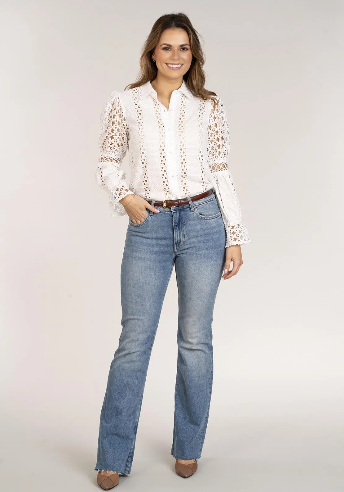 Embroidered Shirt - White