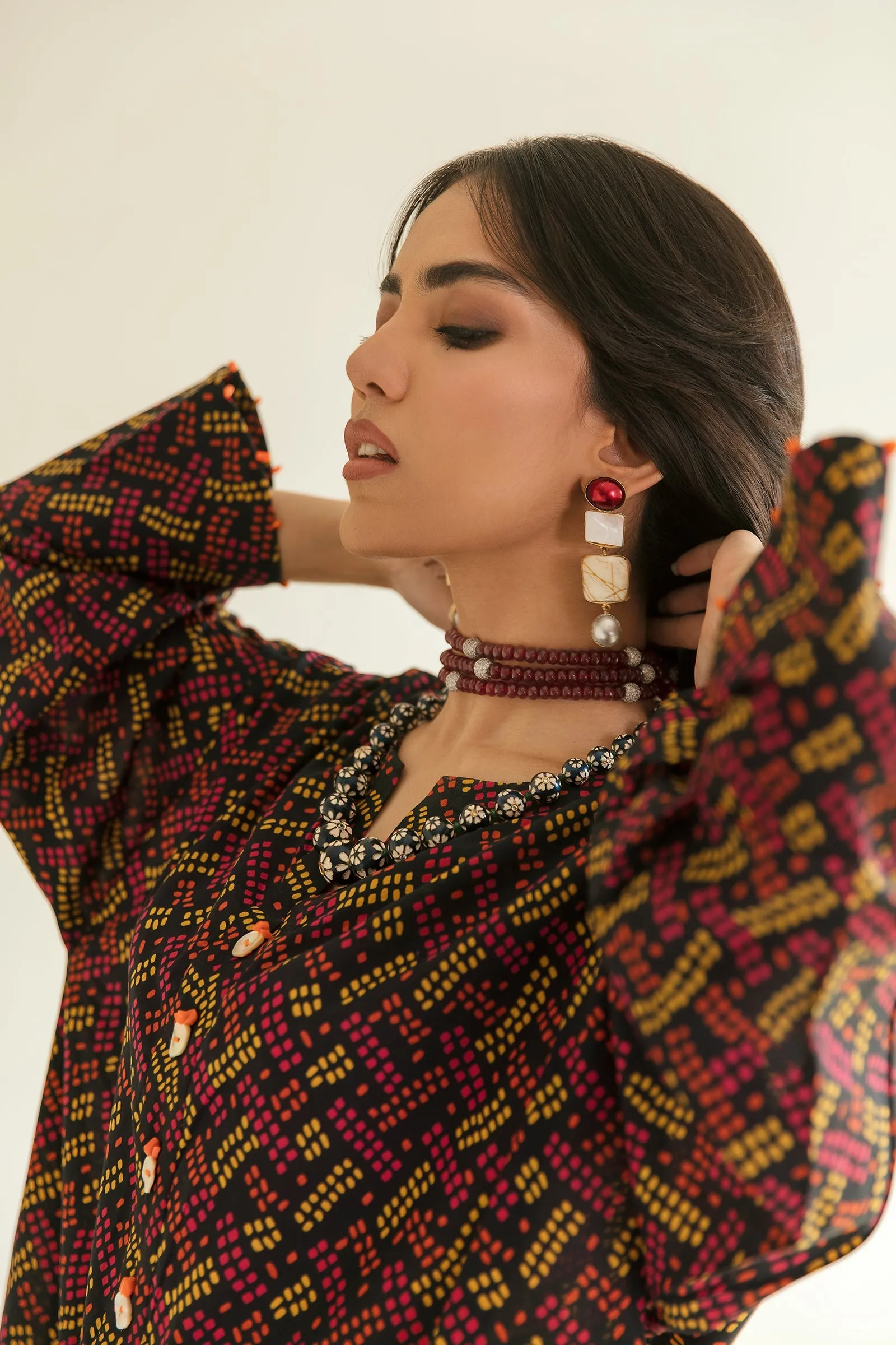 EMRE (ZRW-20917) | Zaha RTW Poplin Collection 2023 | Stitched Lawn Cambric Cotton Suits