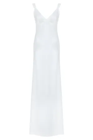 Eva Open Back Crepe Maxi Dress