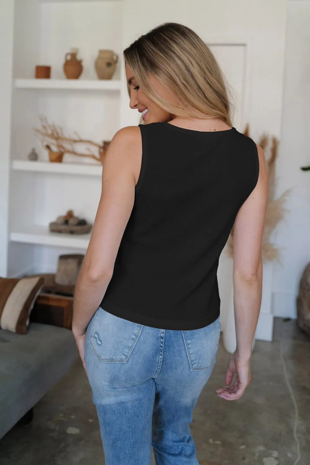 FAM-FAM Scoop Neck Wide Strap Tank S-2XL