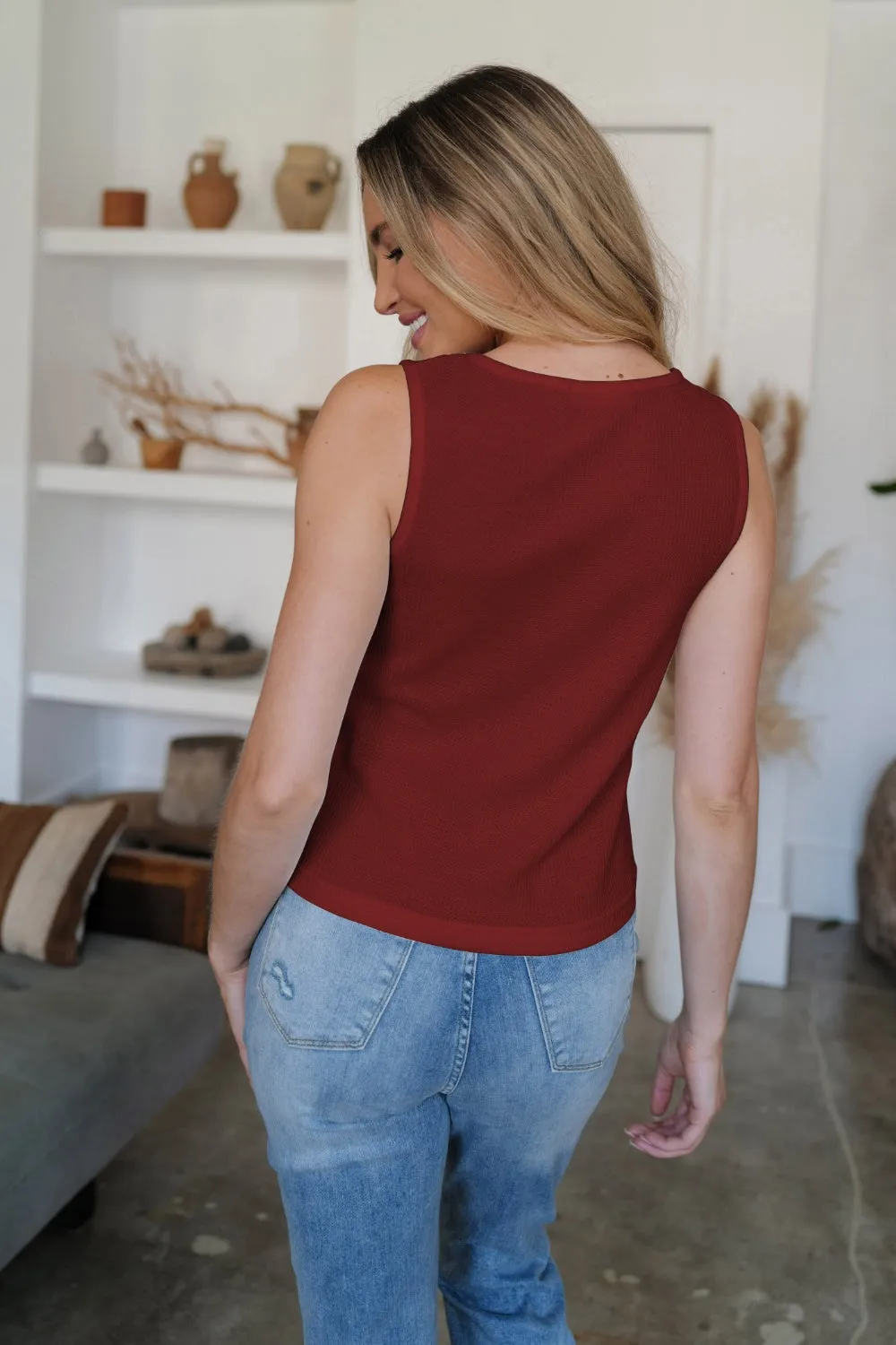 FAM-FAM Scoop Neck Wide Strap Tank S-2XL