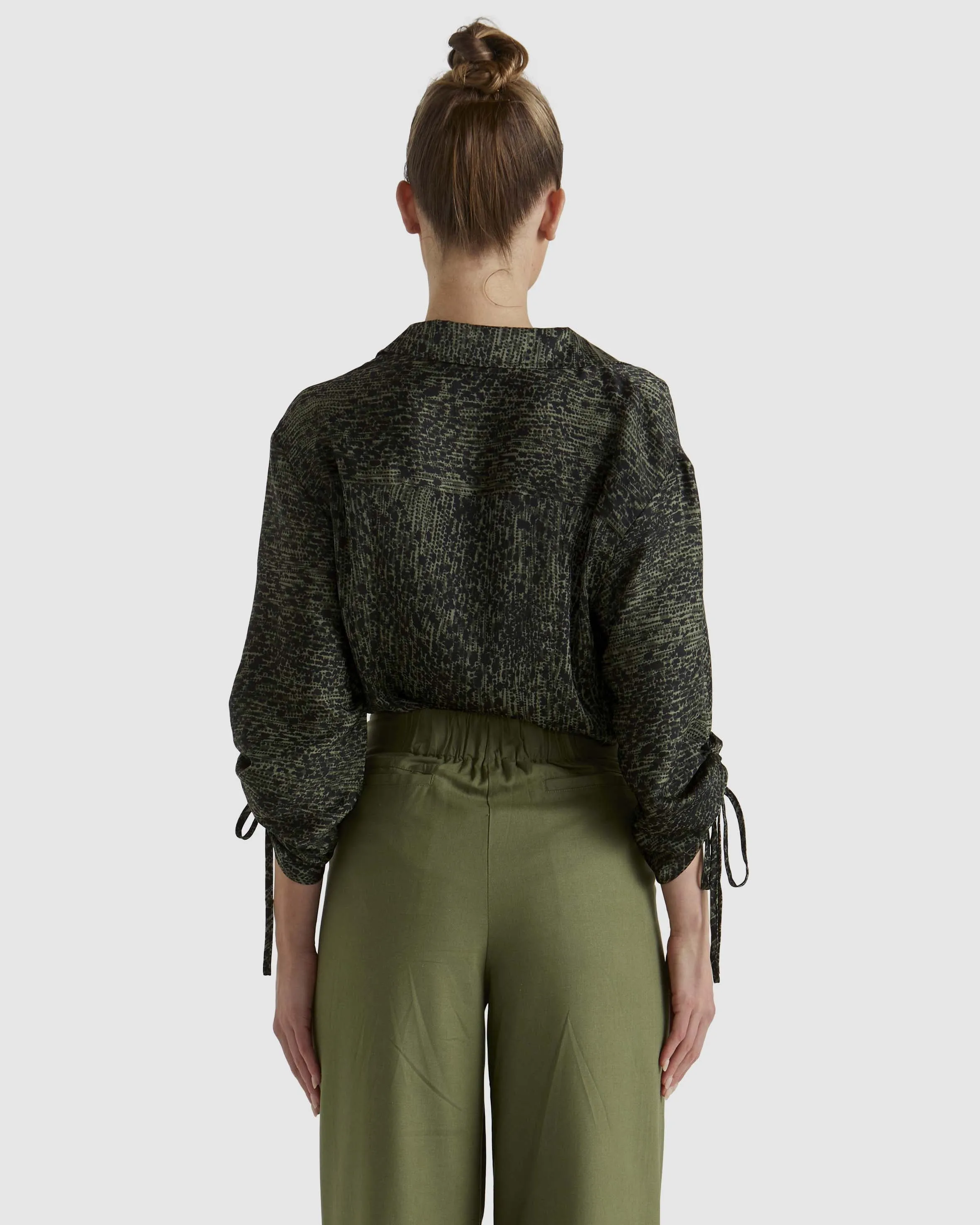 Fate   Becker Explorer Shirt - Khaki Leopard