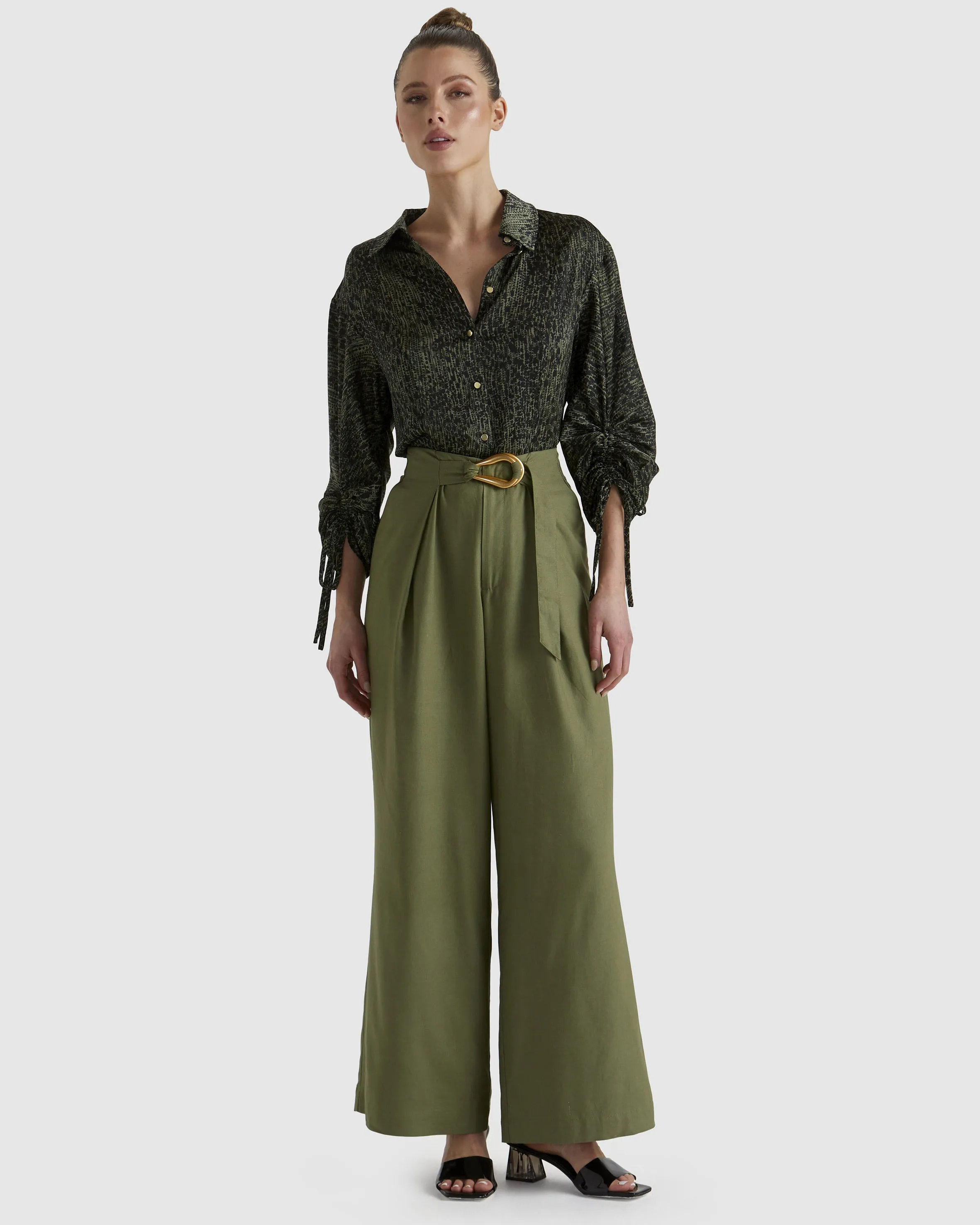 Fate   Becker Explorer Shirt - Khaki Leopard