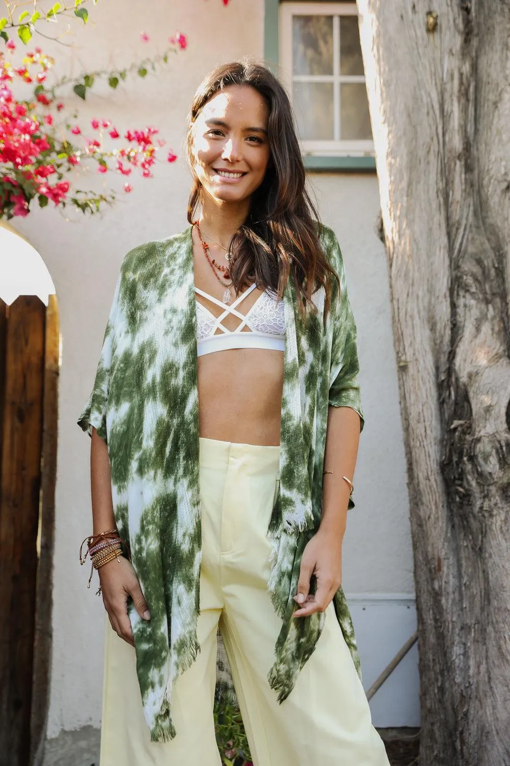 Festive Tie-Dye Kimono - 4 colors
