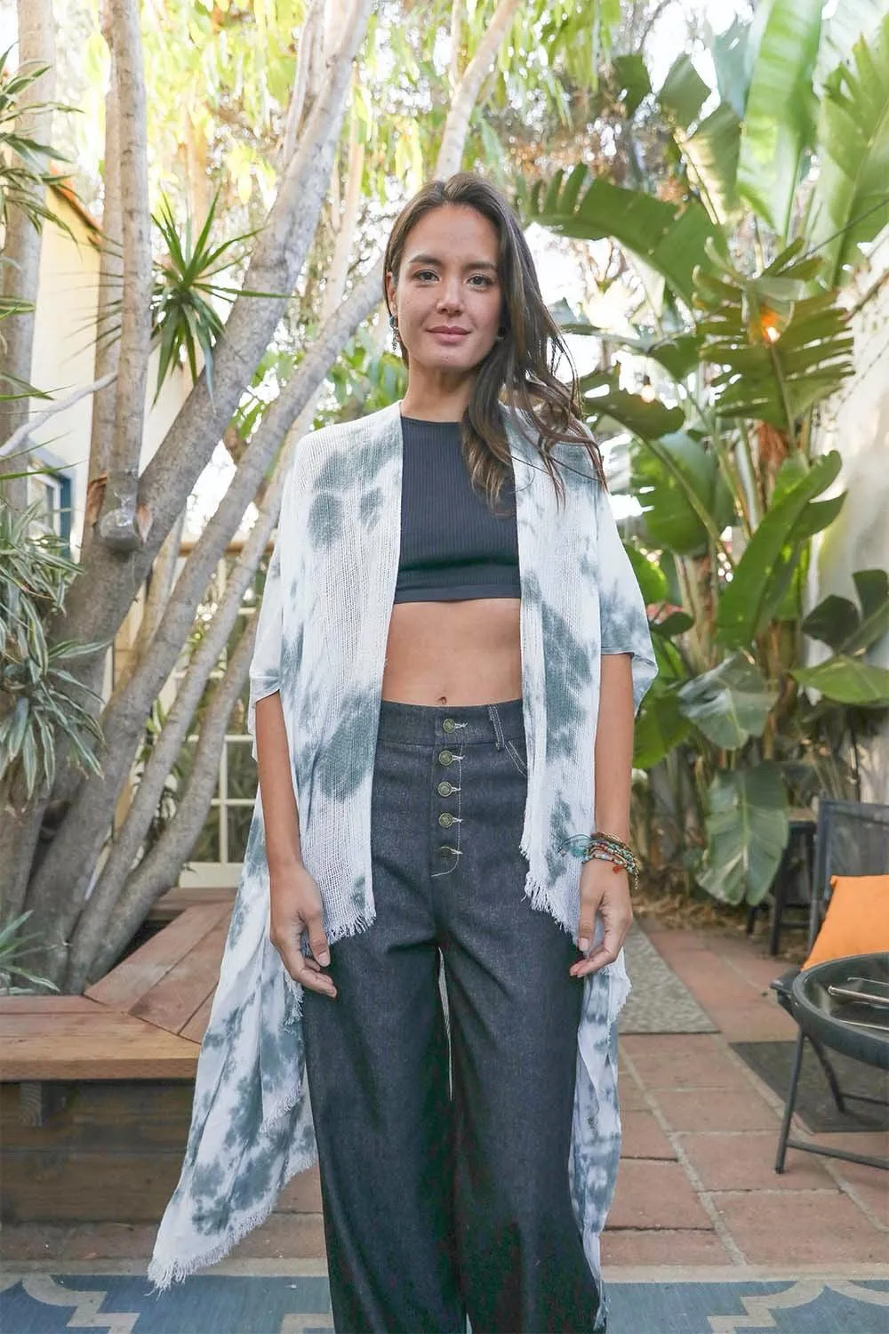 Festive Tie-Dye Kimono - 4 colors