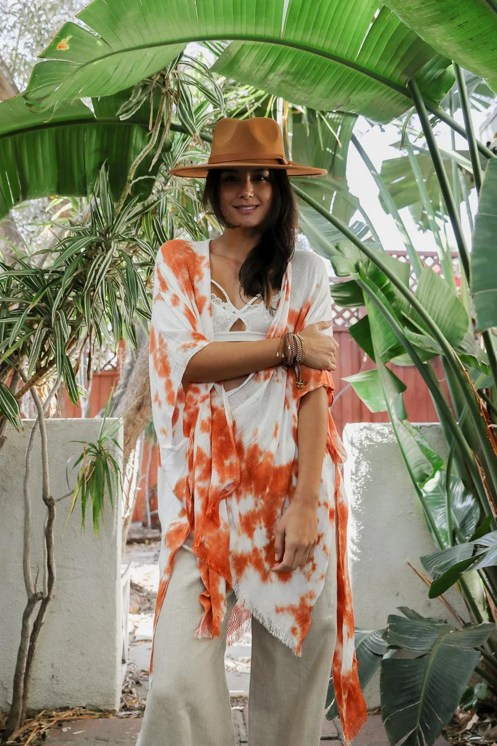 Festive Tie-Dye Kimono - 4 colors