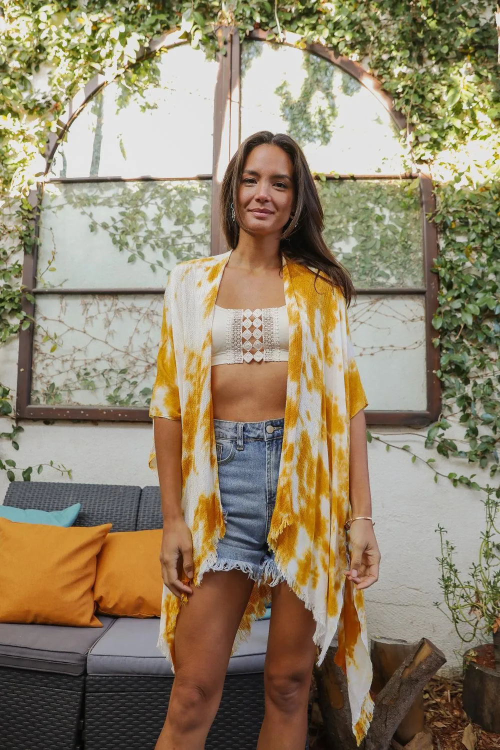 Festive Tie-Dye Kimono - 4 colors