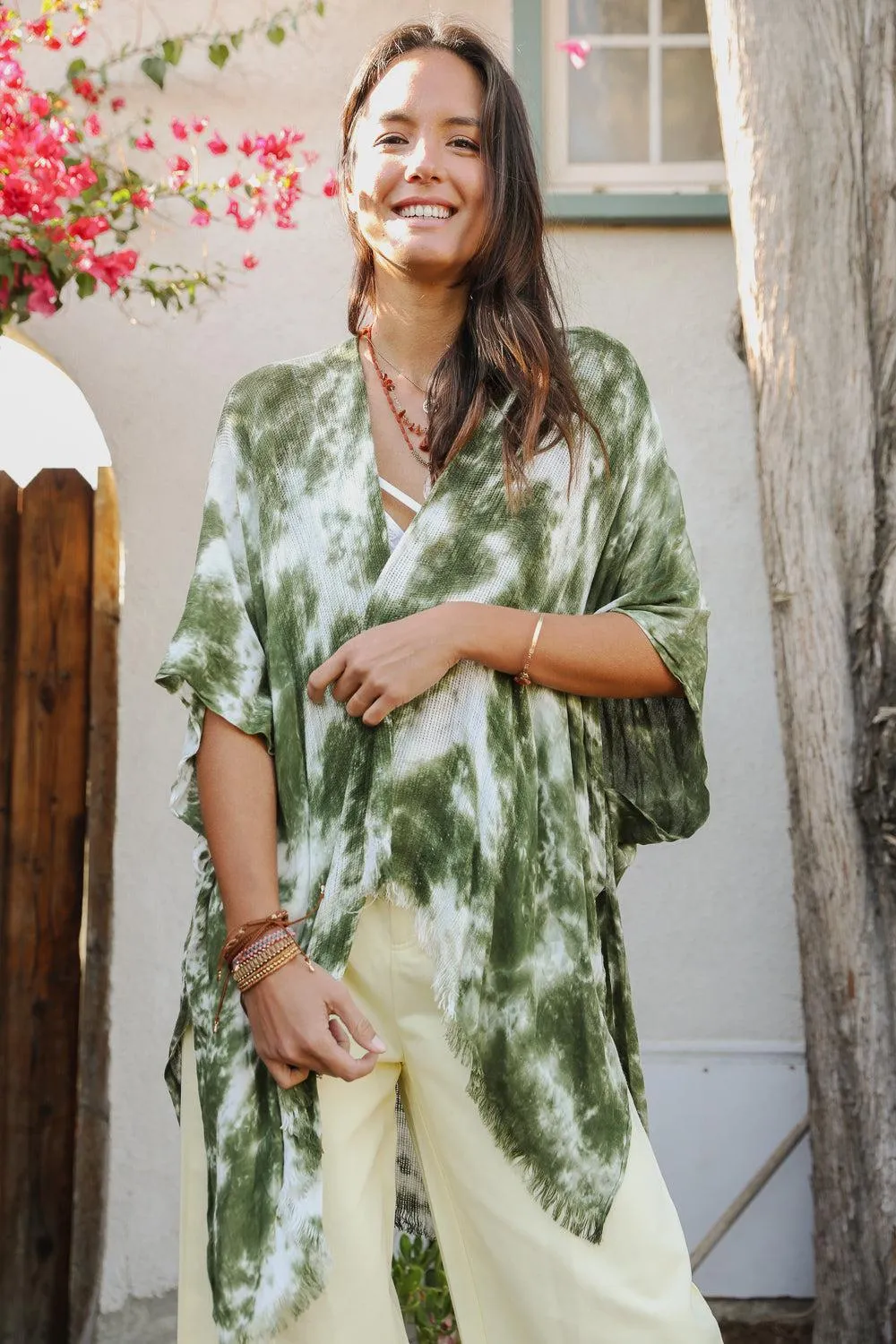 Festive Tie-Dye Kimono - 4 colors