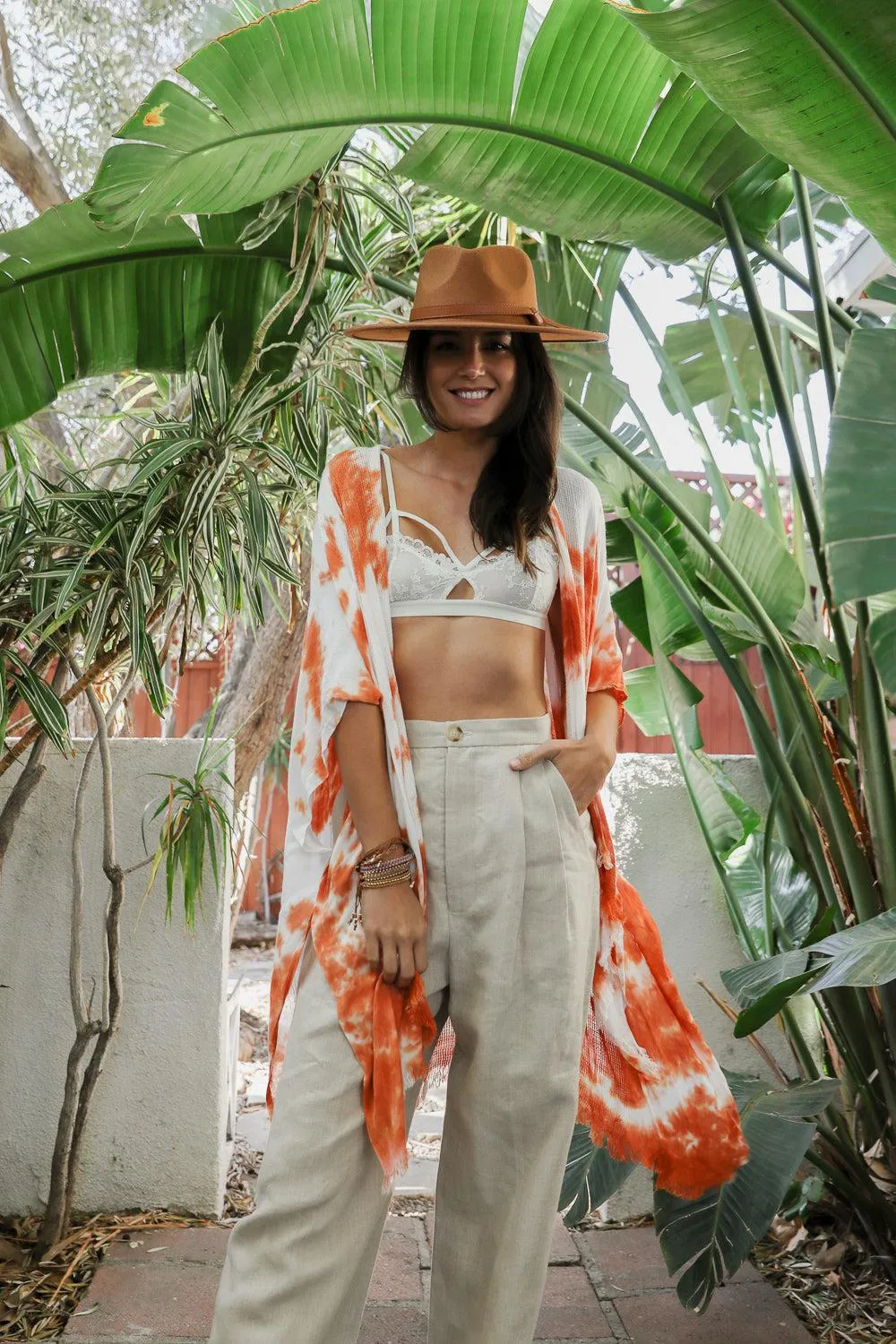 Festive Tie-Dye Kimono - 4 colors