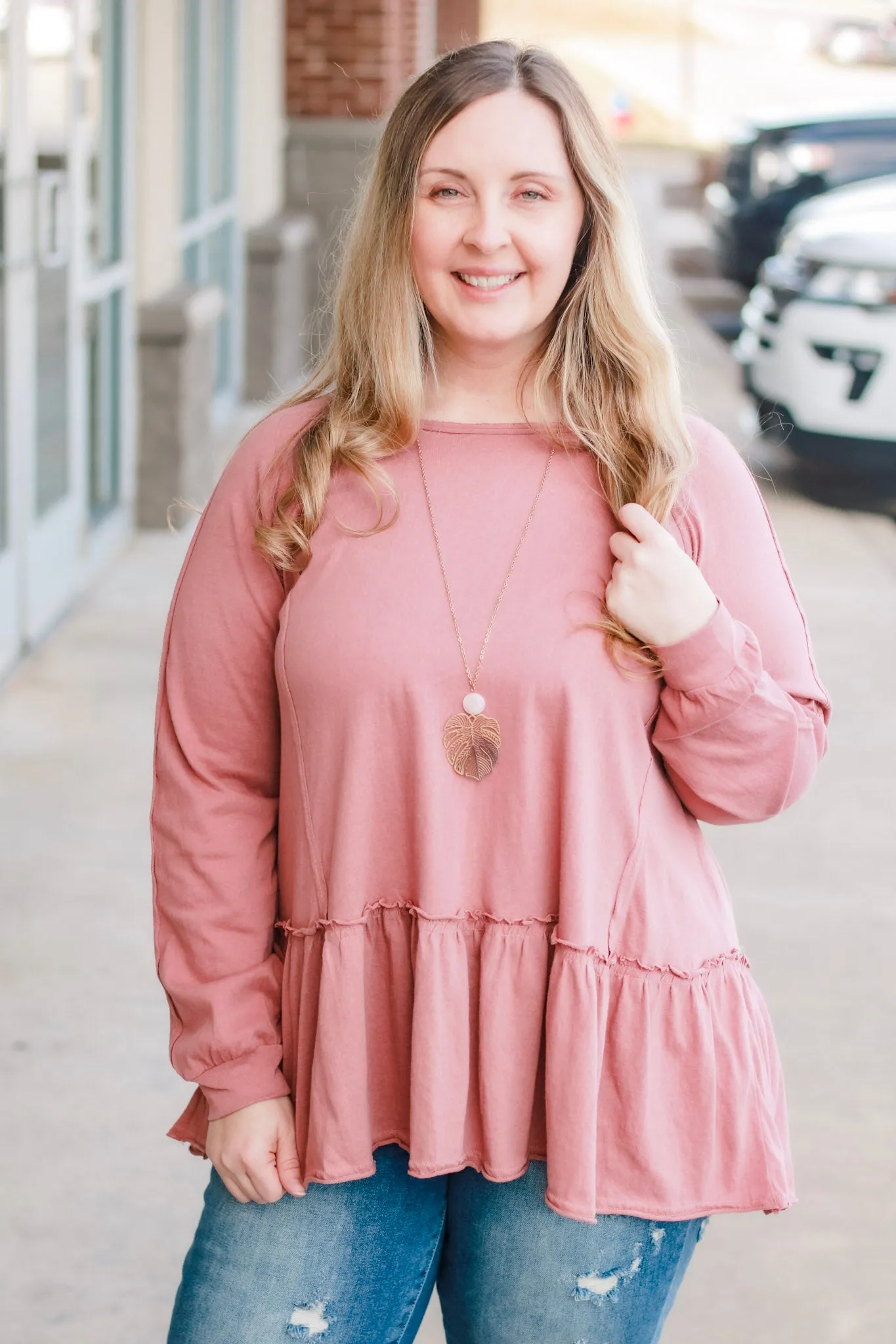 Finding Forever Mauve Tunic Top
