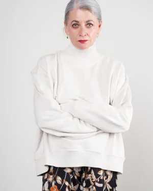 fleece pullover - mastic
