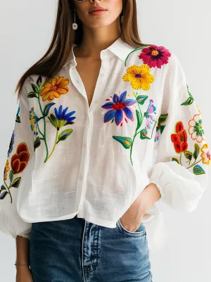 Floral Cotton Blouse for Women