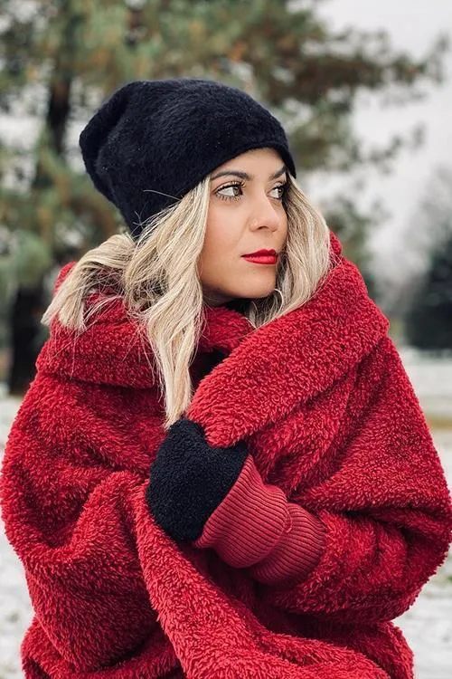 Fluffy Fleece Open Coat