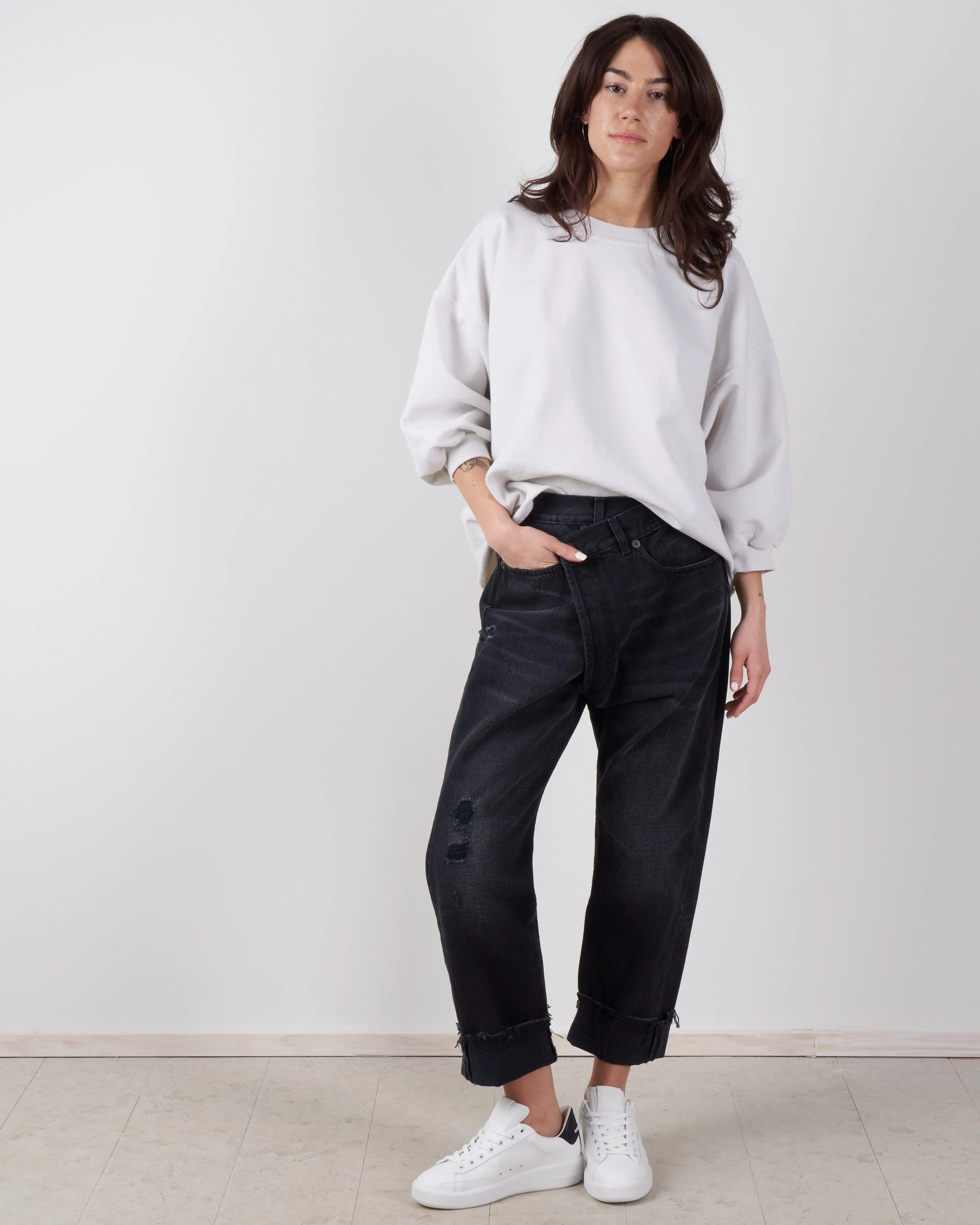 fond sweatshirt - dirty white