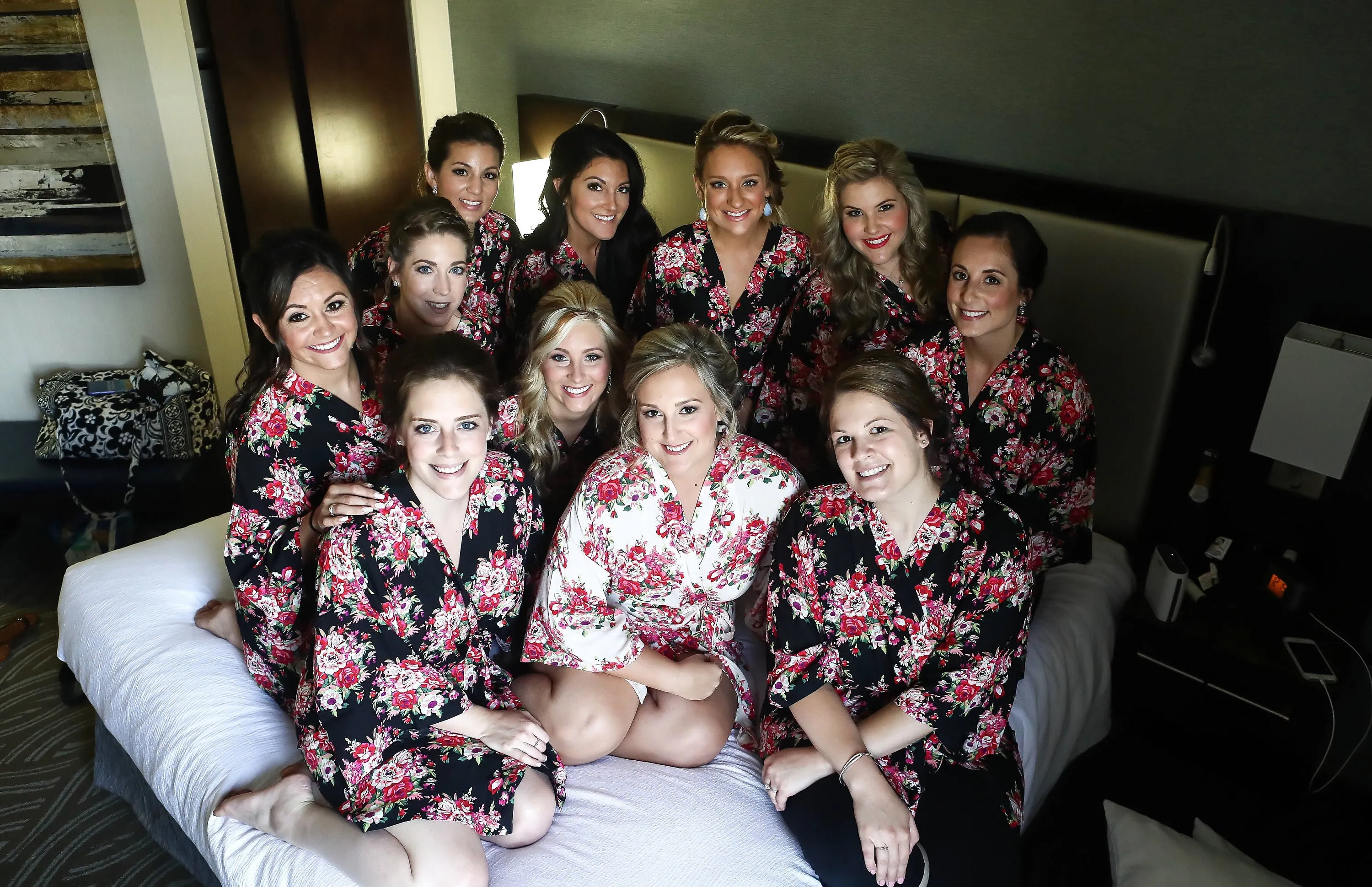 FREE BRIDAL ROBE! Set of 10   Bridesmaid Robes, Bridesmaid Gift, Gift for Bridesmaid, Robe for Bridesmaid, Bridal Party Robe, Floral Robe