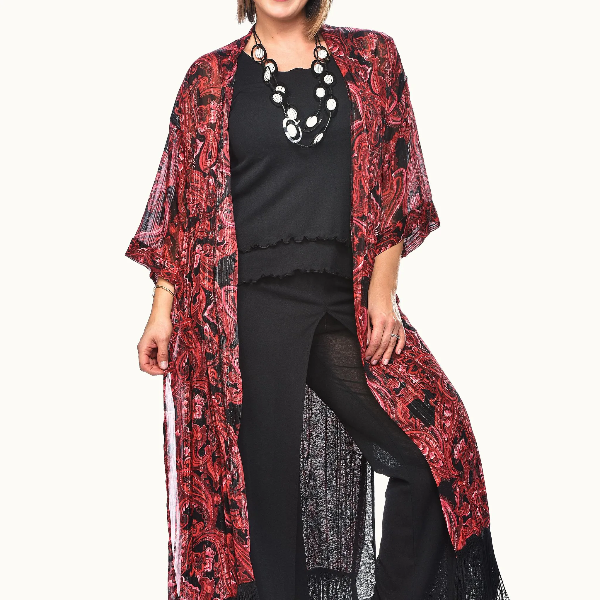 Fringed Kimono