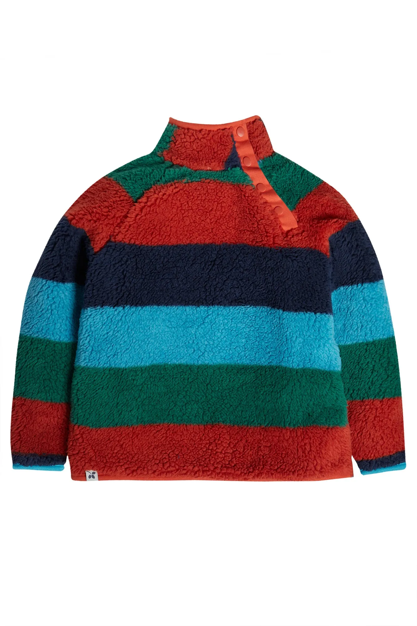 Frugi reversible Fleece Paprika orange and Navy Indigo- Organic Cotton-Children's Clothing0