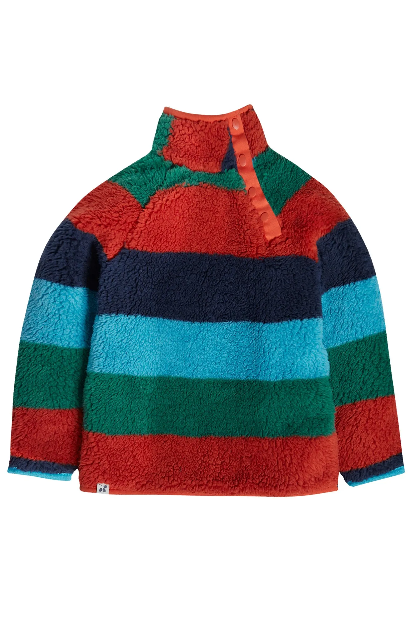 Frugi reversible Fleece Paprika orange and Navy Indigo- Organic Cotton-Children's Clothing0
