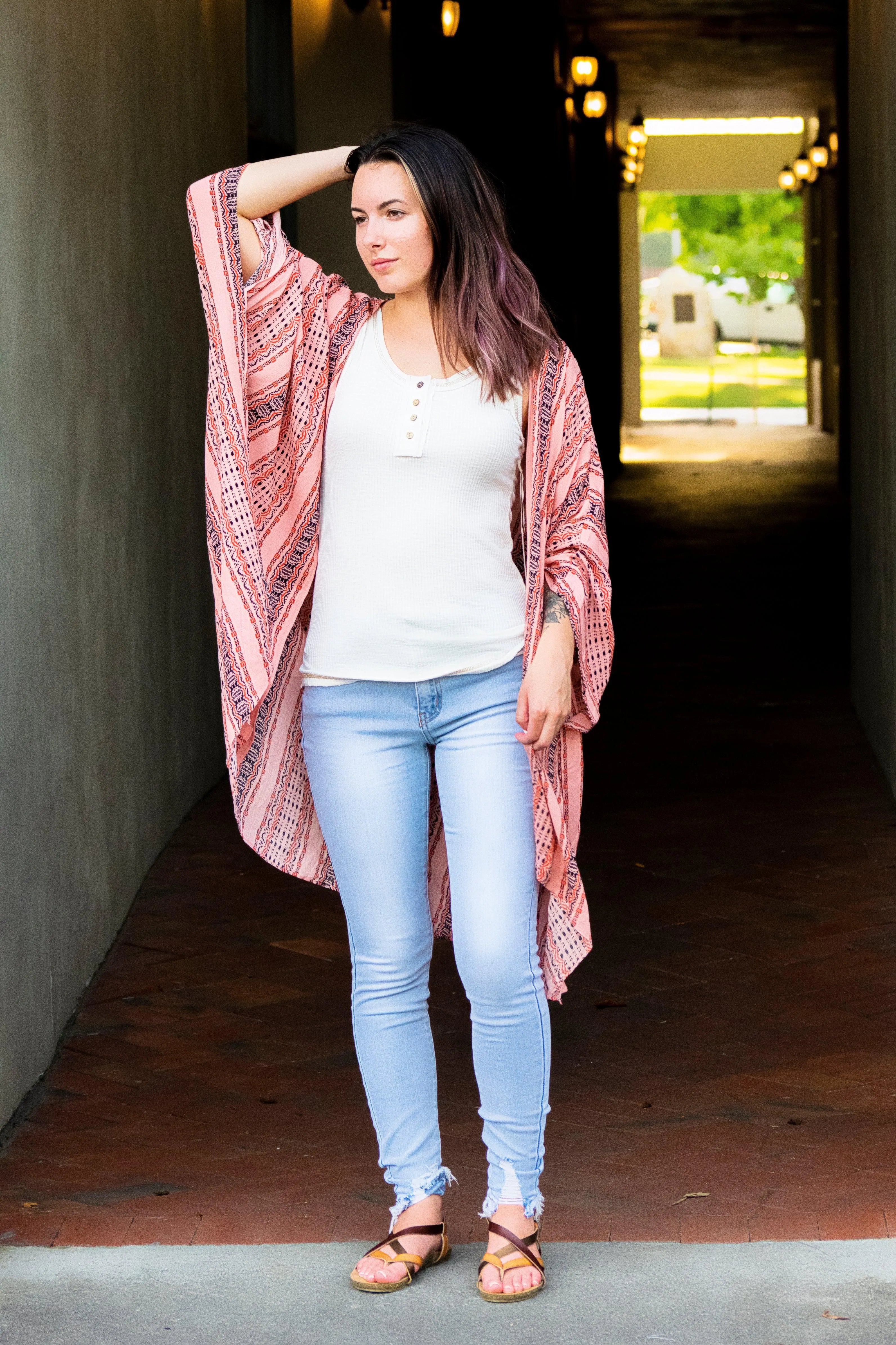 Gabriella Kimono- Coral
