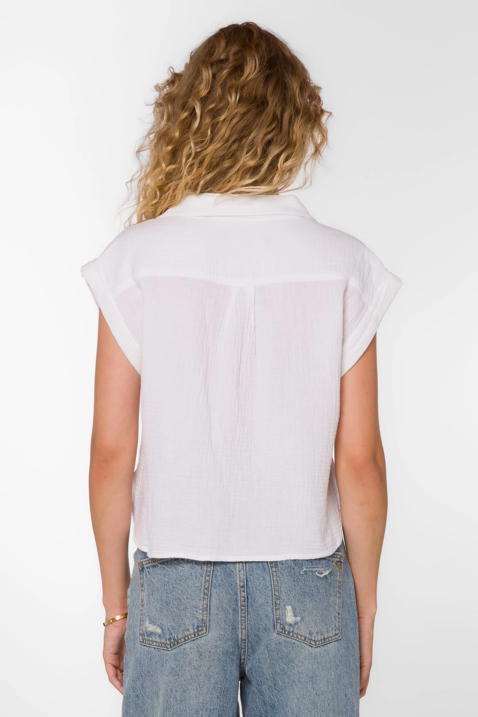 Gavin White Cotton Top