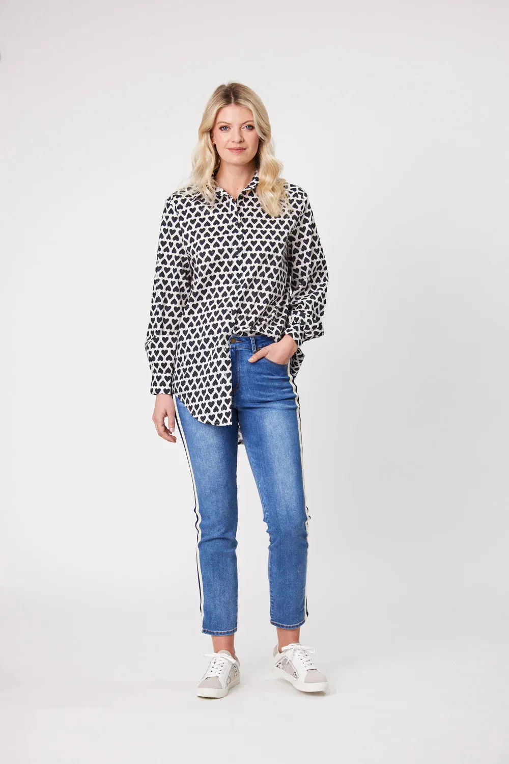 Gayle Top - Black Hearts