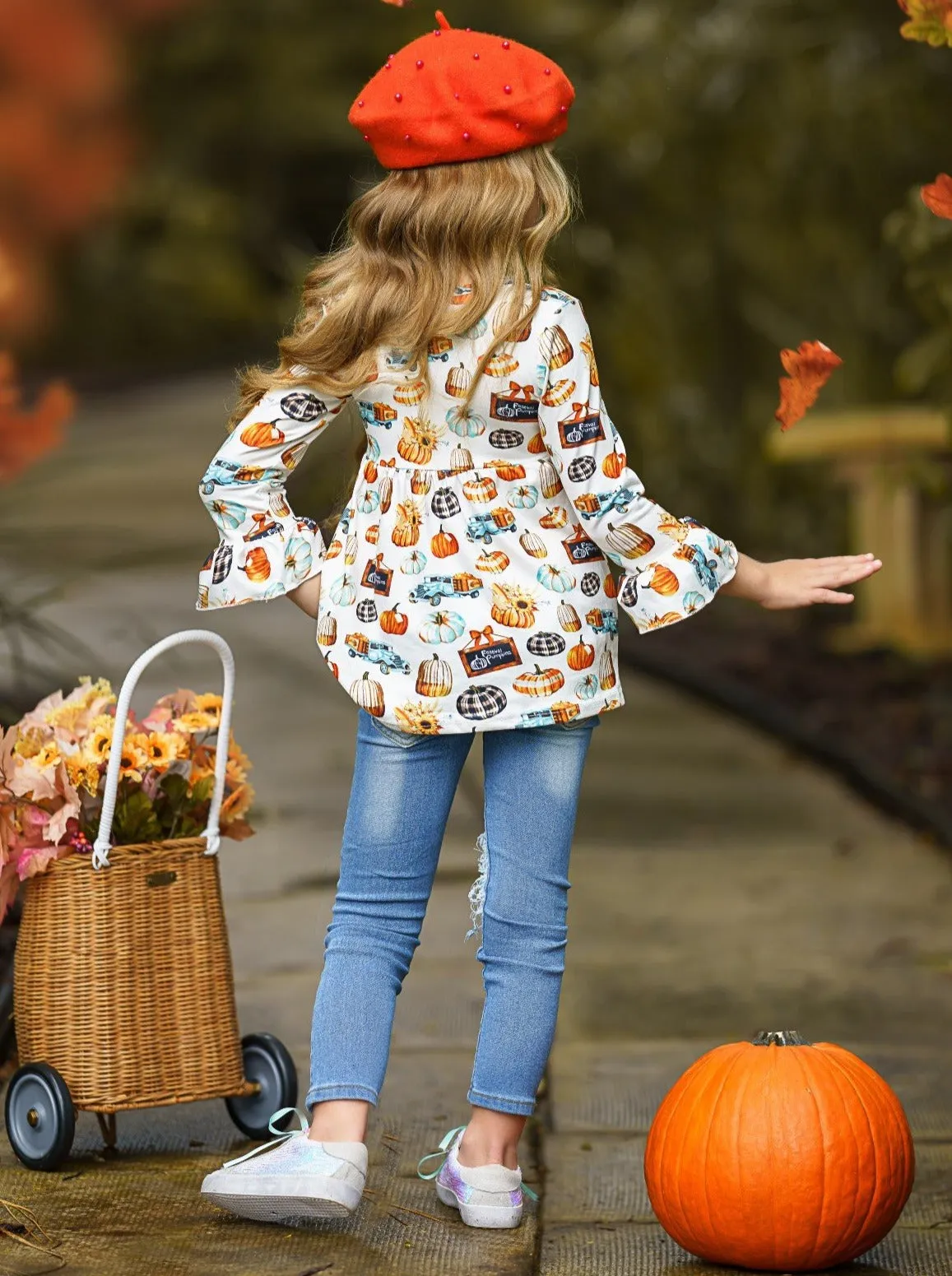 Get Pumped Patched Jeans Set