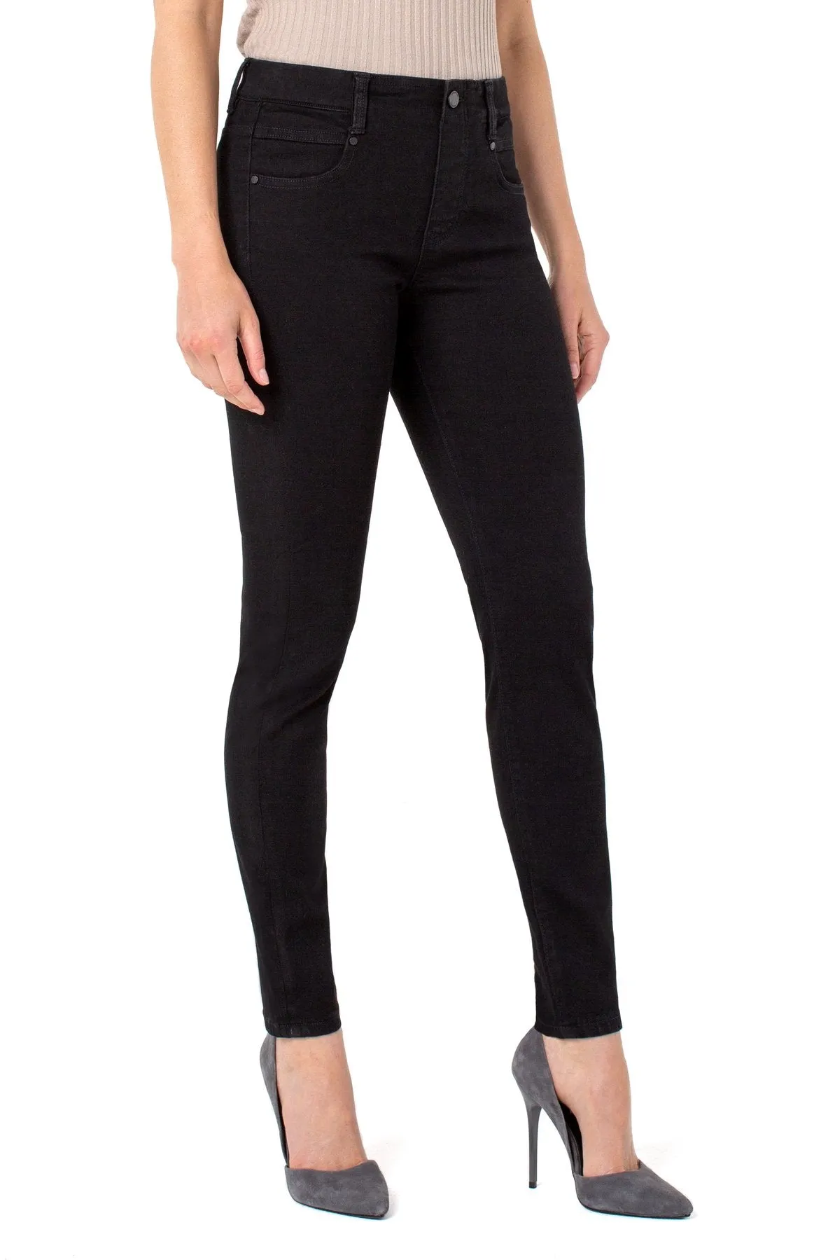 GIA GLIDER SKINNY IN BLACK RINSE 30"