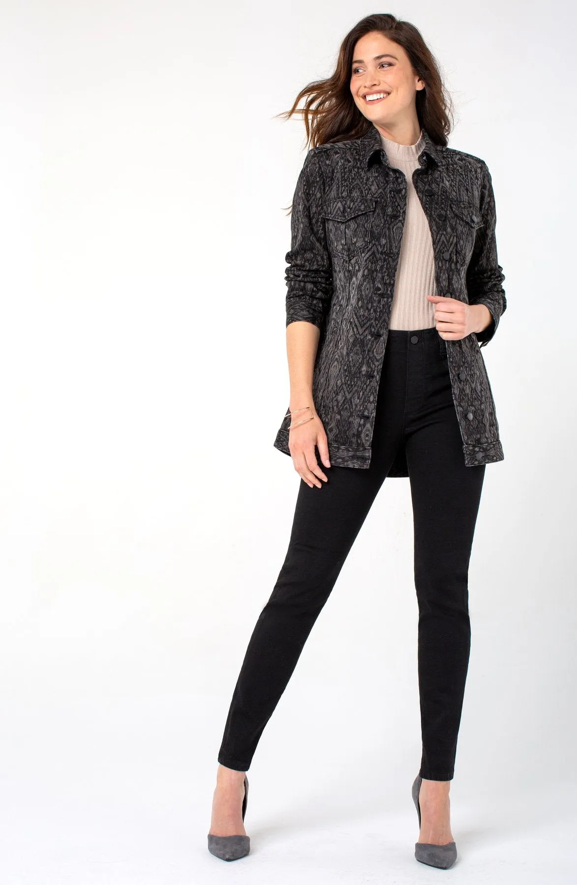 GIA GLIDER SKINNY IN BLACK RINSE 30"