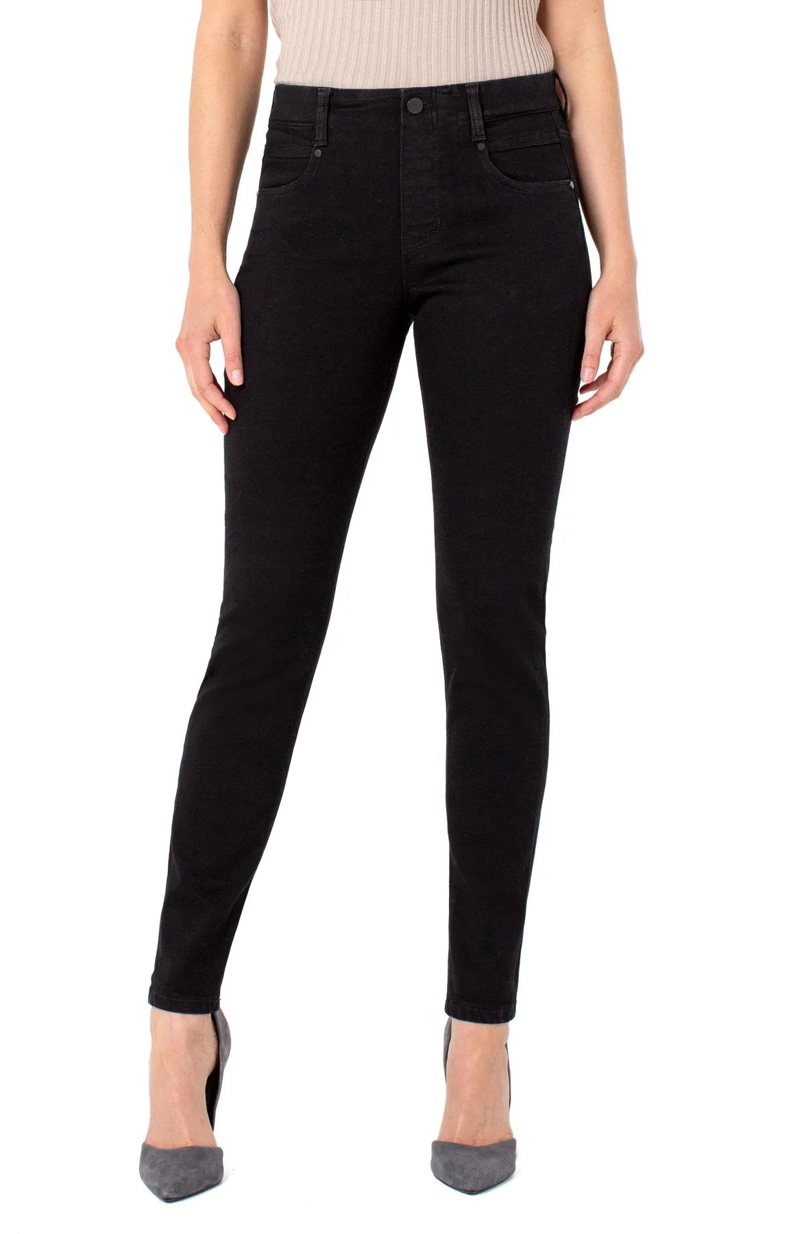 GIA GLIDER SKINNY IN BLACK RINSE 30"