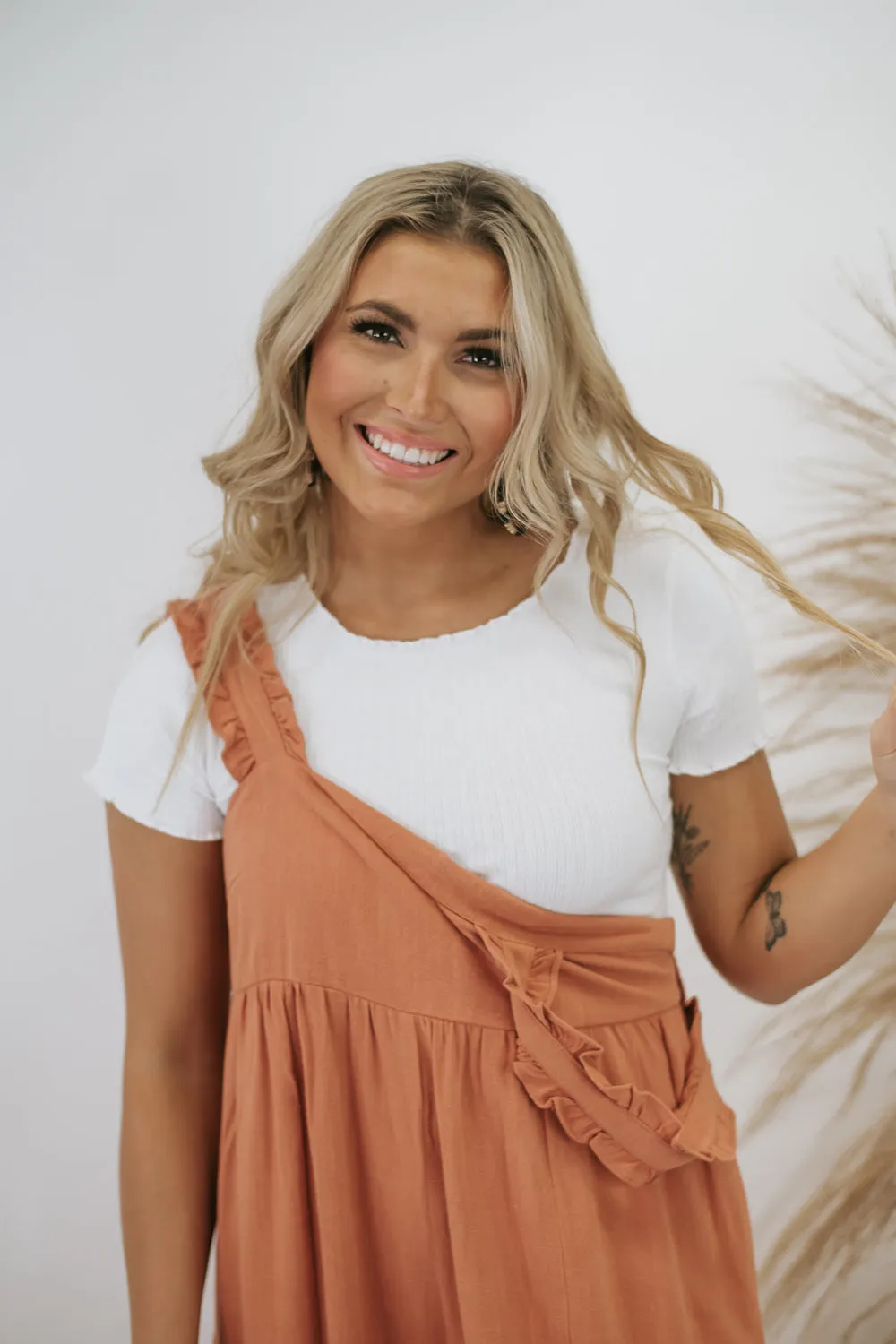 Going Places Ribbed Crop Top, White