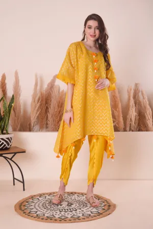 GOLDEN AURA KIMONO KURTA SET