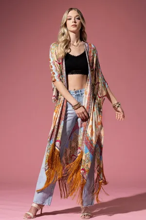 Golden Tassel Kimono Cardigan