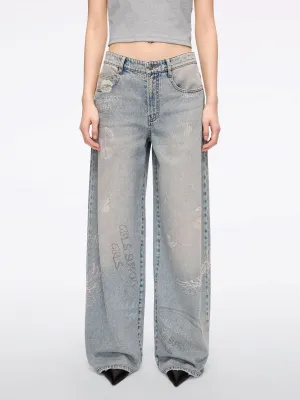 Graffiti Boxy Jeans