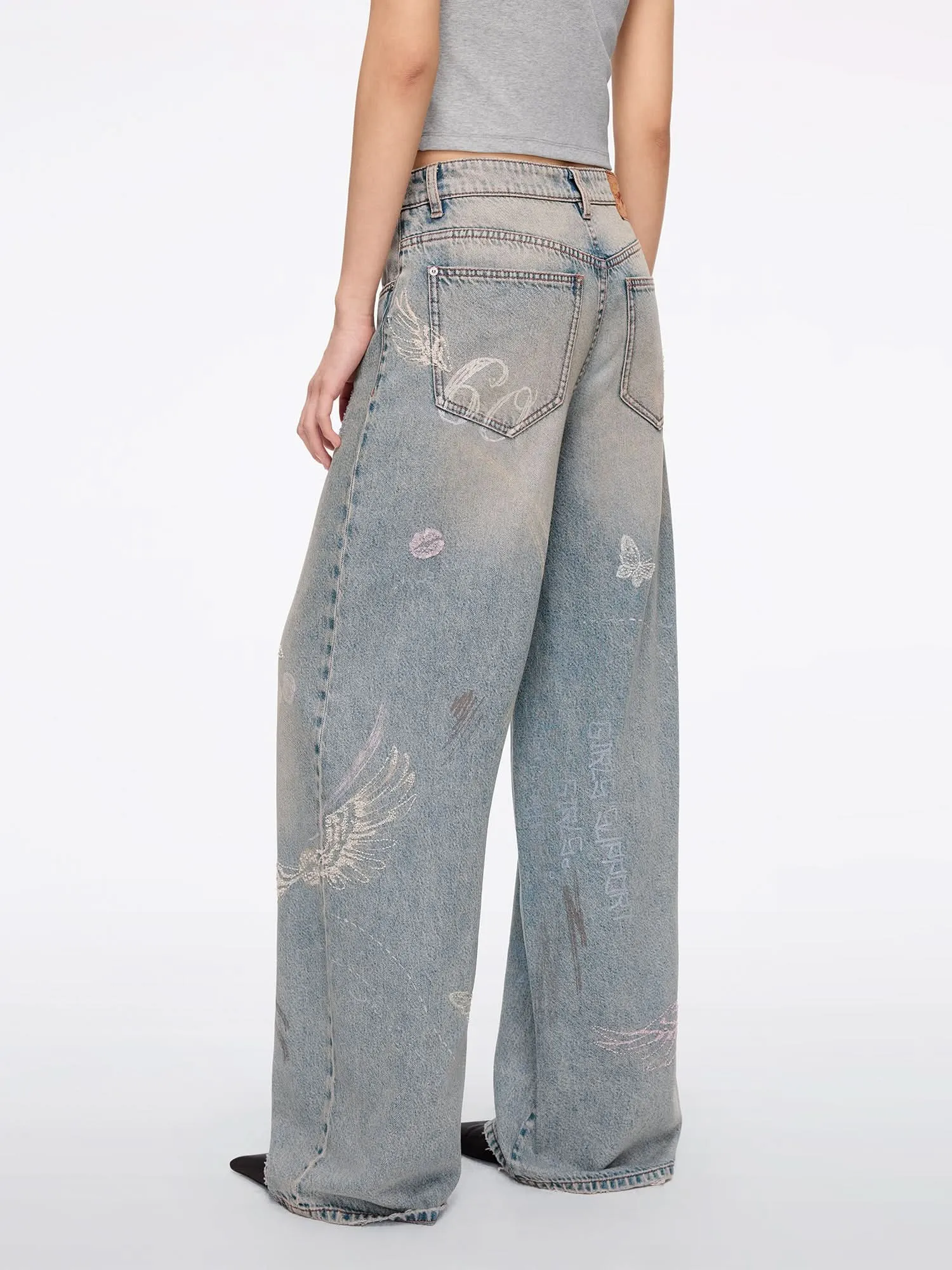 Graffiti Boxy Jeans