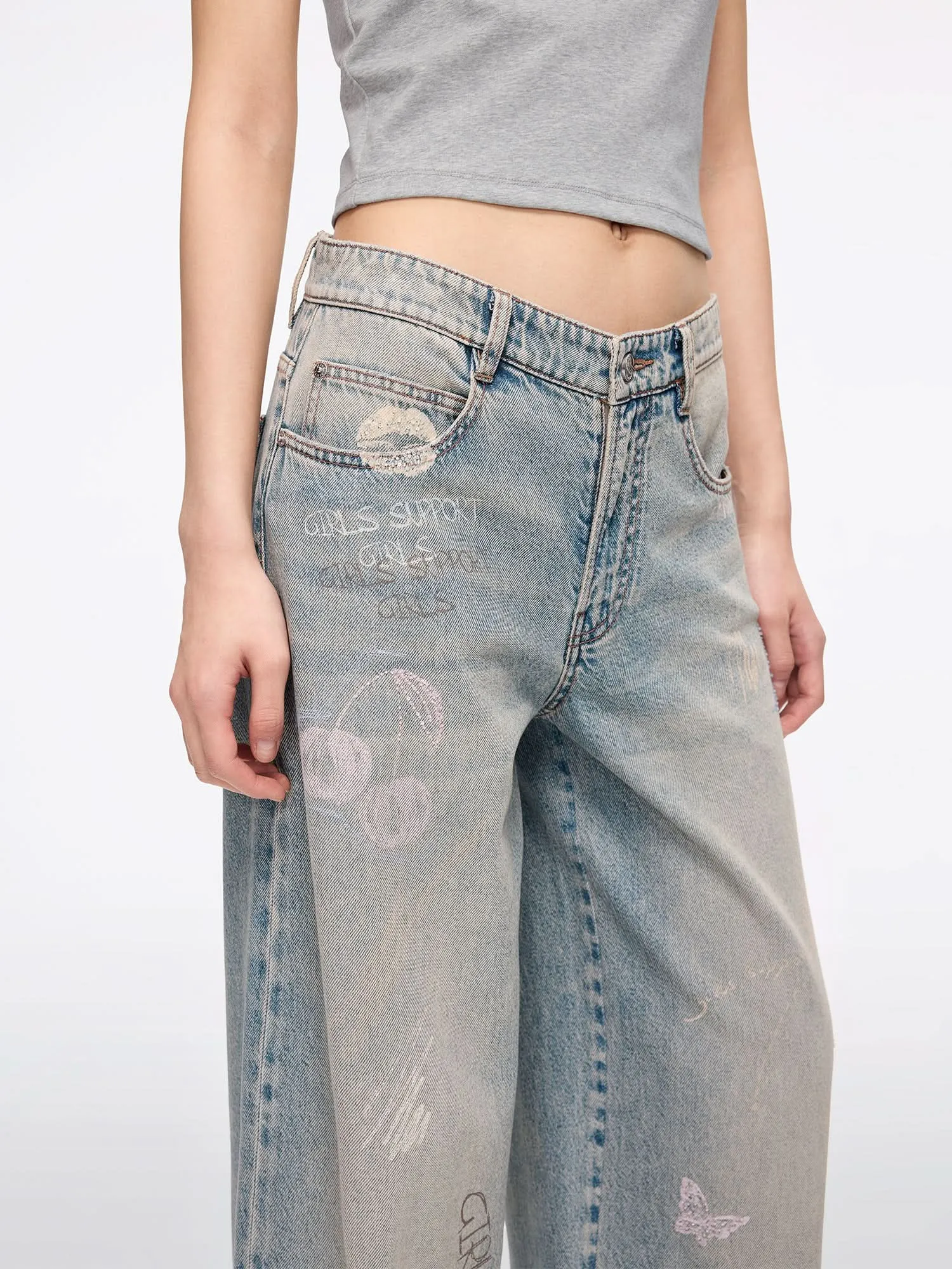 Graffiti Boxy Jeans