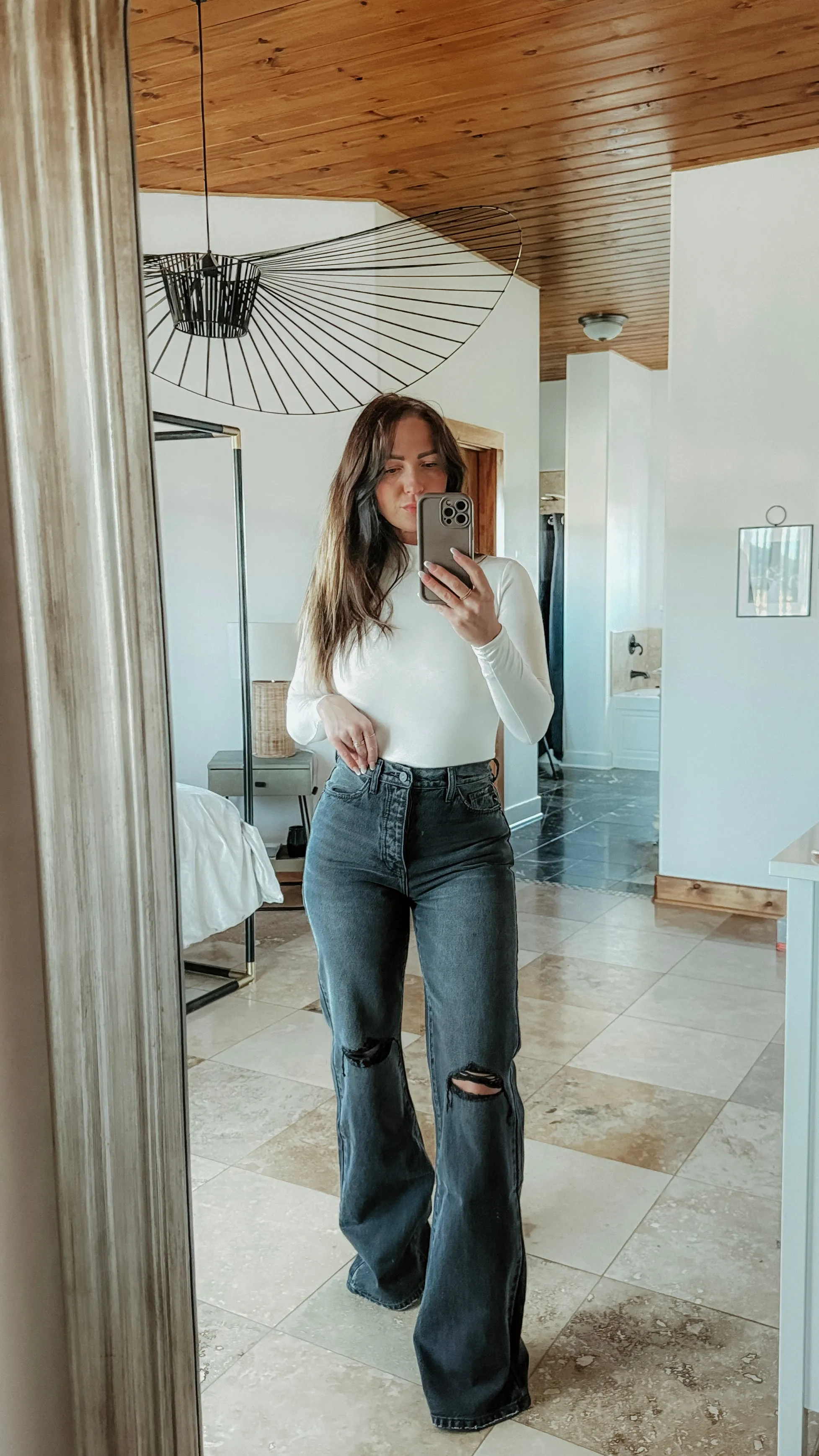 Gray Ultra High Rise Jeans (34" INSEAM)